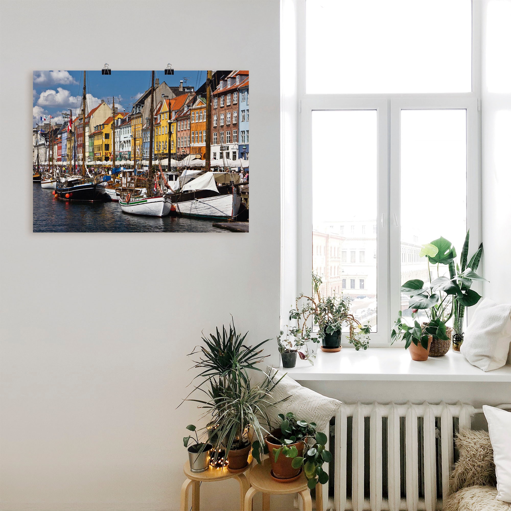 Artland Poster »alter Hafen in Kopenhagen 2«, Boote & Schiffe, (1 St.), als Alubild, Leinwandbild, Wandaufkleber oder Poster in versch. Größen