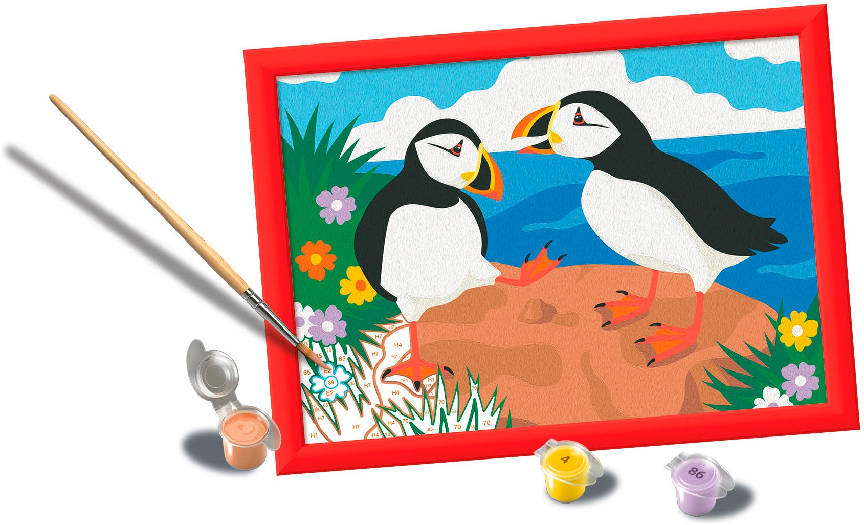Ravensburger Malen nach Zahlen »CreArt, Papageientaucher«, Made in Europe