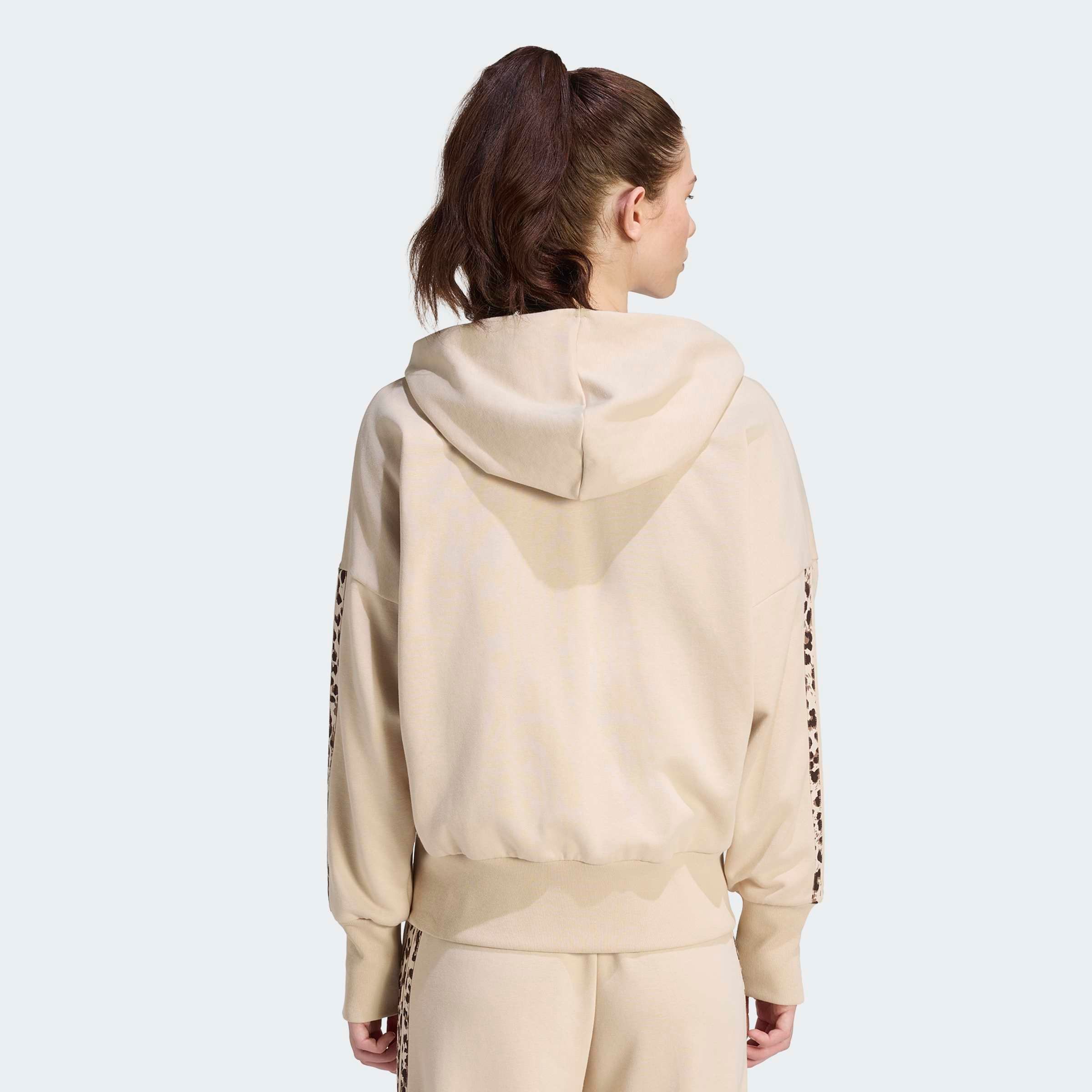 adidas Sportswear Kapuzensweatjacke »SEASONAL ESSENTIALS 3-STREIFEN, ANIMALPRINT«