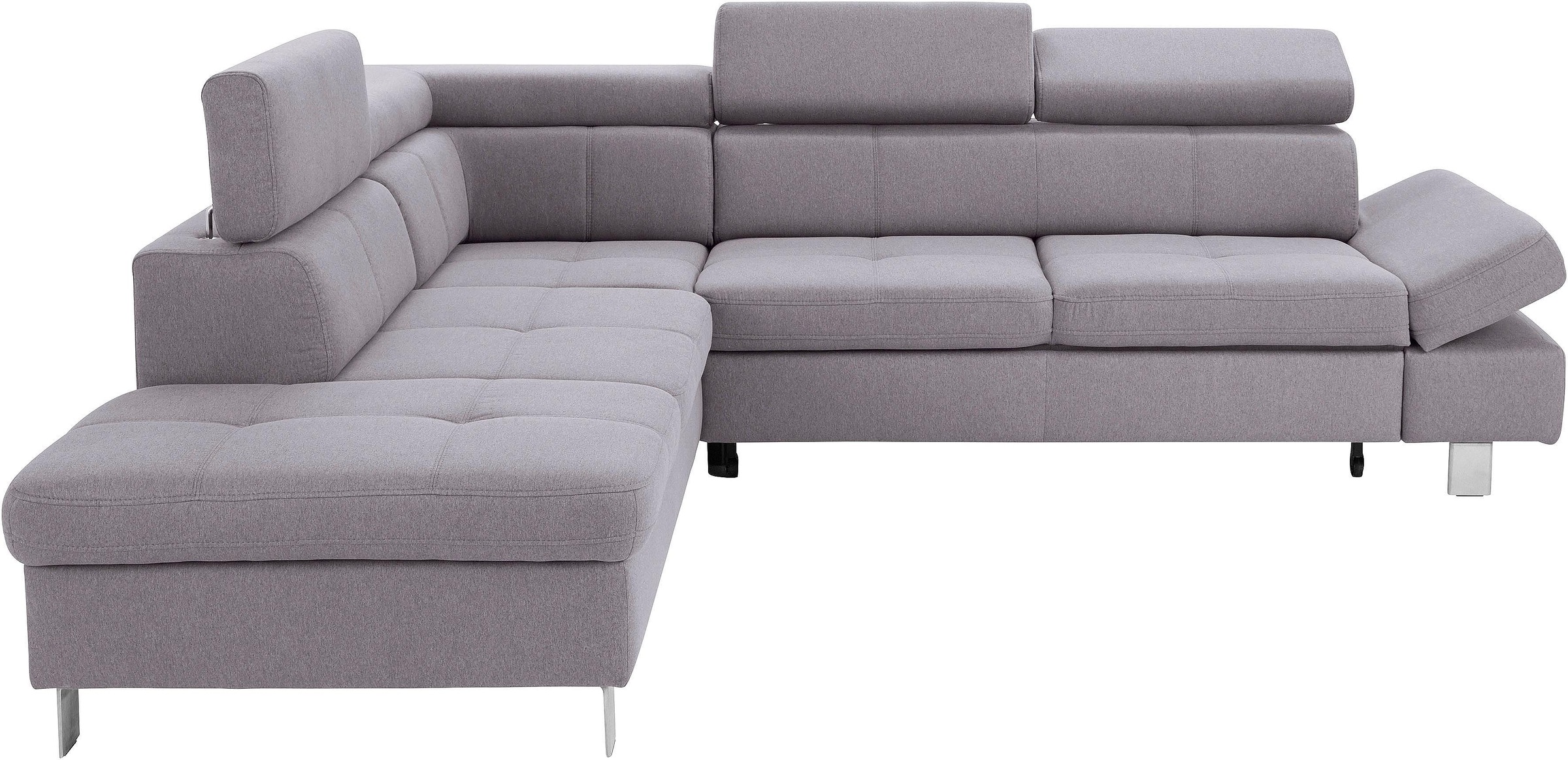 exxpo - sofa fashion Ecksofa »Fiji, L-Form«, mit Kopf- bzw. Rückenverstellung, wahlweise mit Bettfunktion