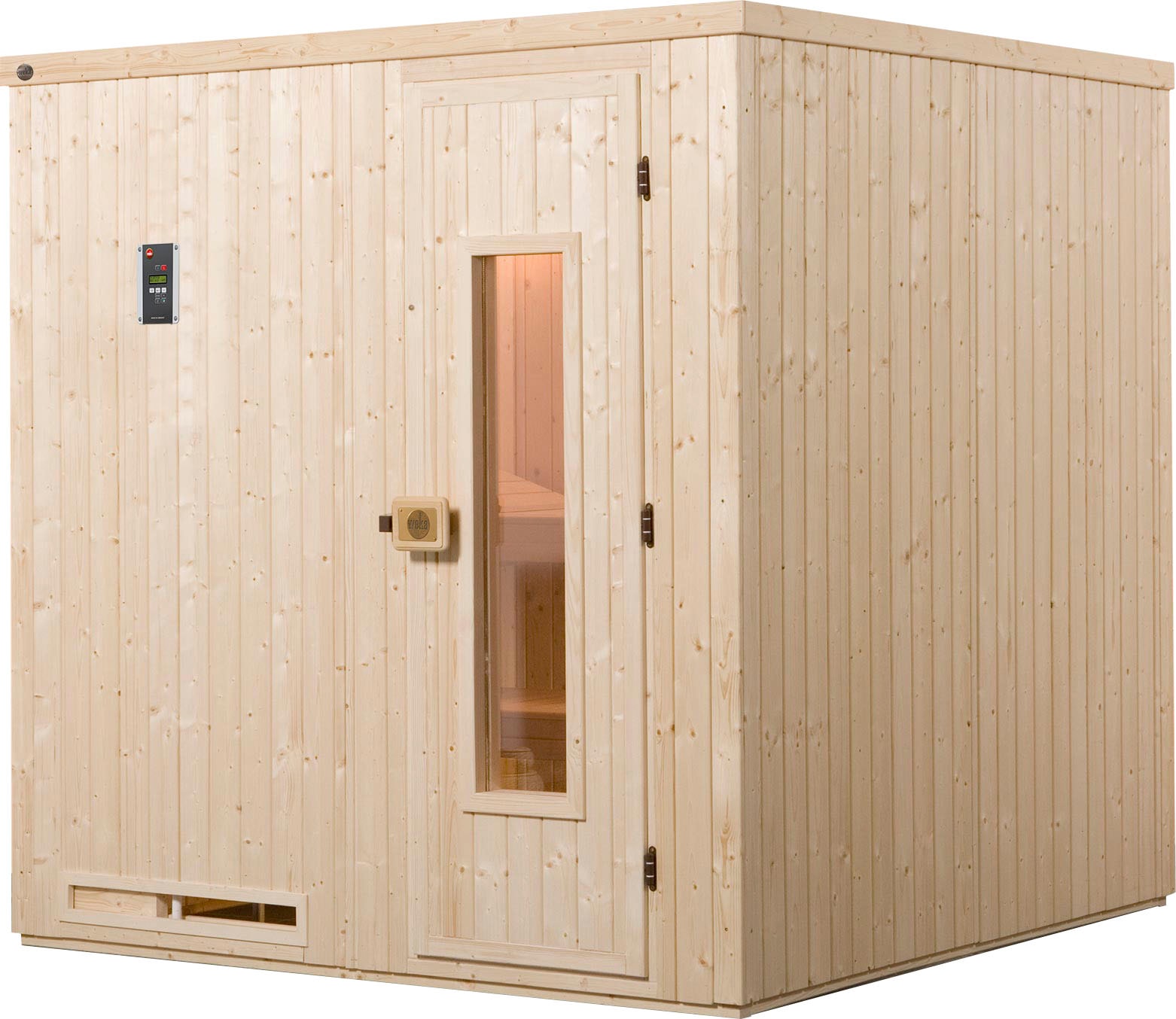 weka Sauna "Halmstad" Set, 7,5 kW Bio-Ofen mit digitaler Steuerung