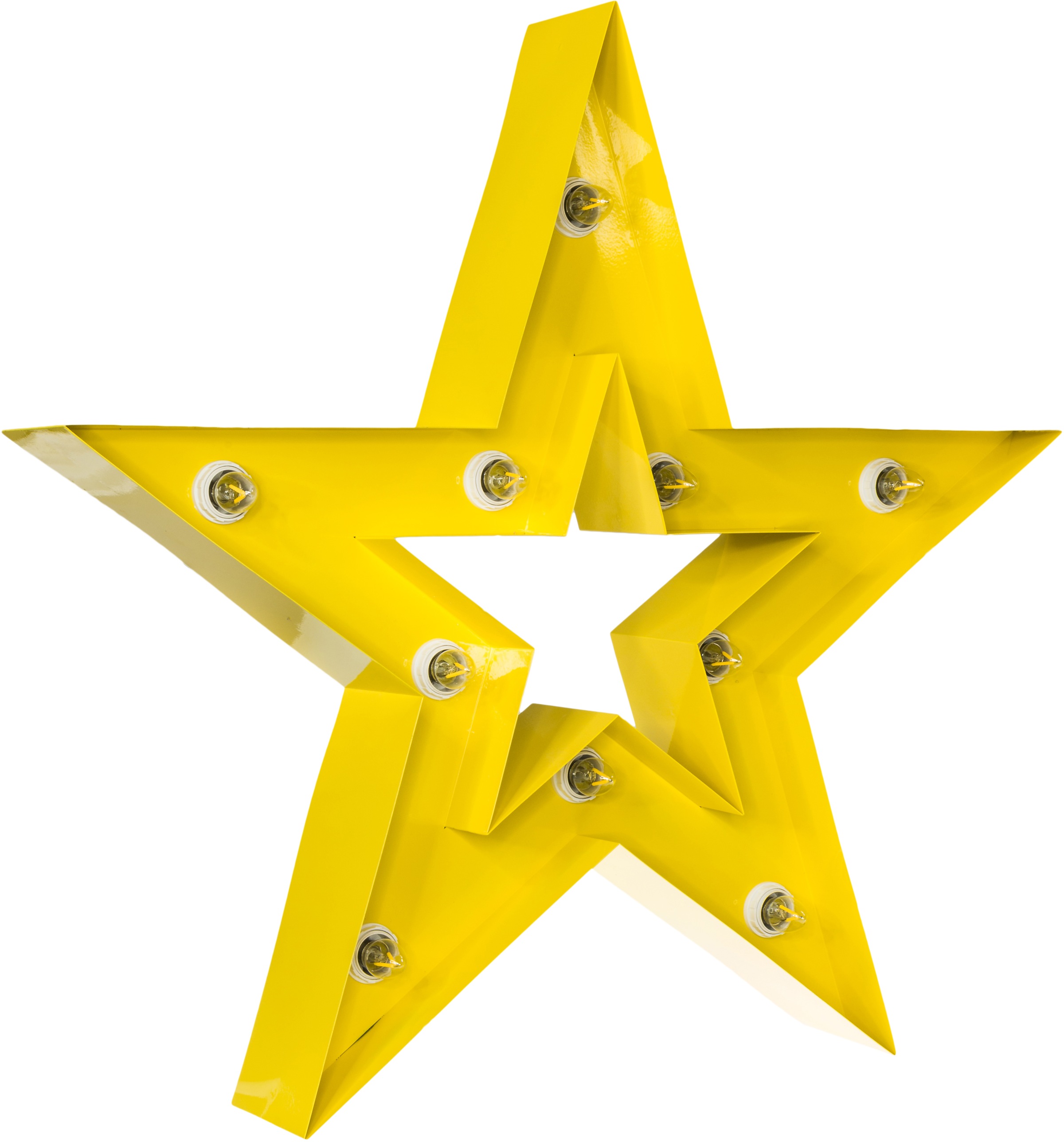 MARQUEE LIGHTS Dekolicht »Star«, 10 flammig, Leuchtmittel E14 | ohne Leuchtmittel, Wandlampe, Tischlampe Stern 10 Leuchtmittel E14 (exkl.) - 61x61 cm