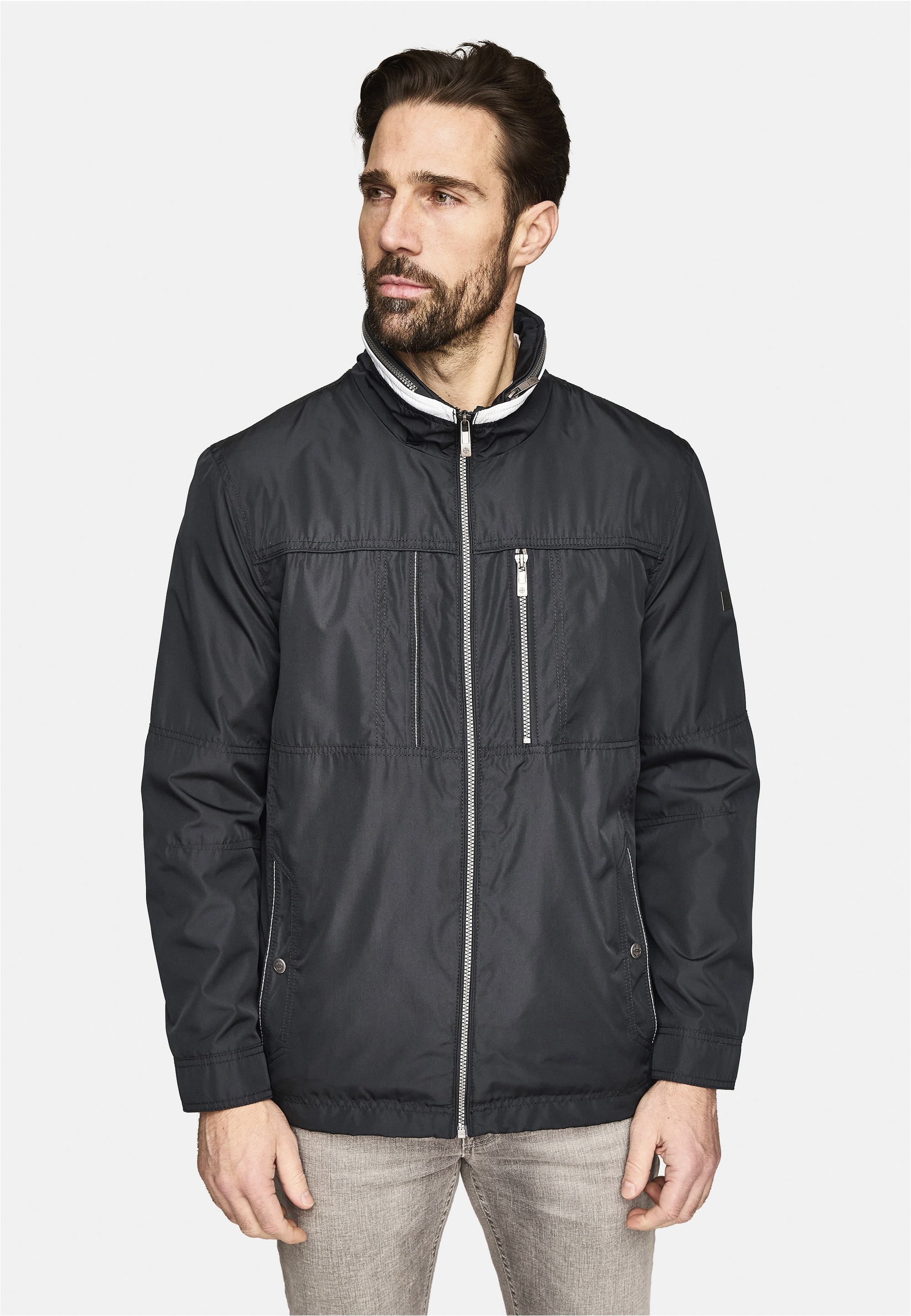 CABANO Herren Outdoorjacke "Ultralight", schwarz, Gr. 54, unifarben, 100% Polyester, Jacken, mit verstellbaren Ärmelabschlüssen