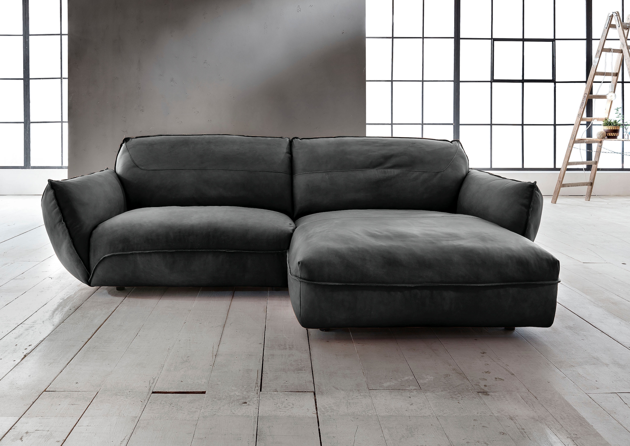BETYPE Ecksofa "Be Type Be Chilled, Mega Sofa, Bezug: hochwertiges Anilinle günstig online kaufen