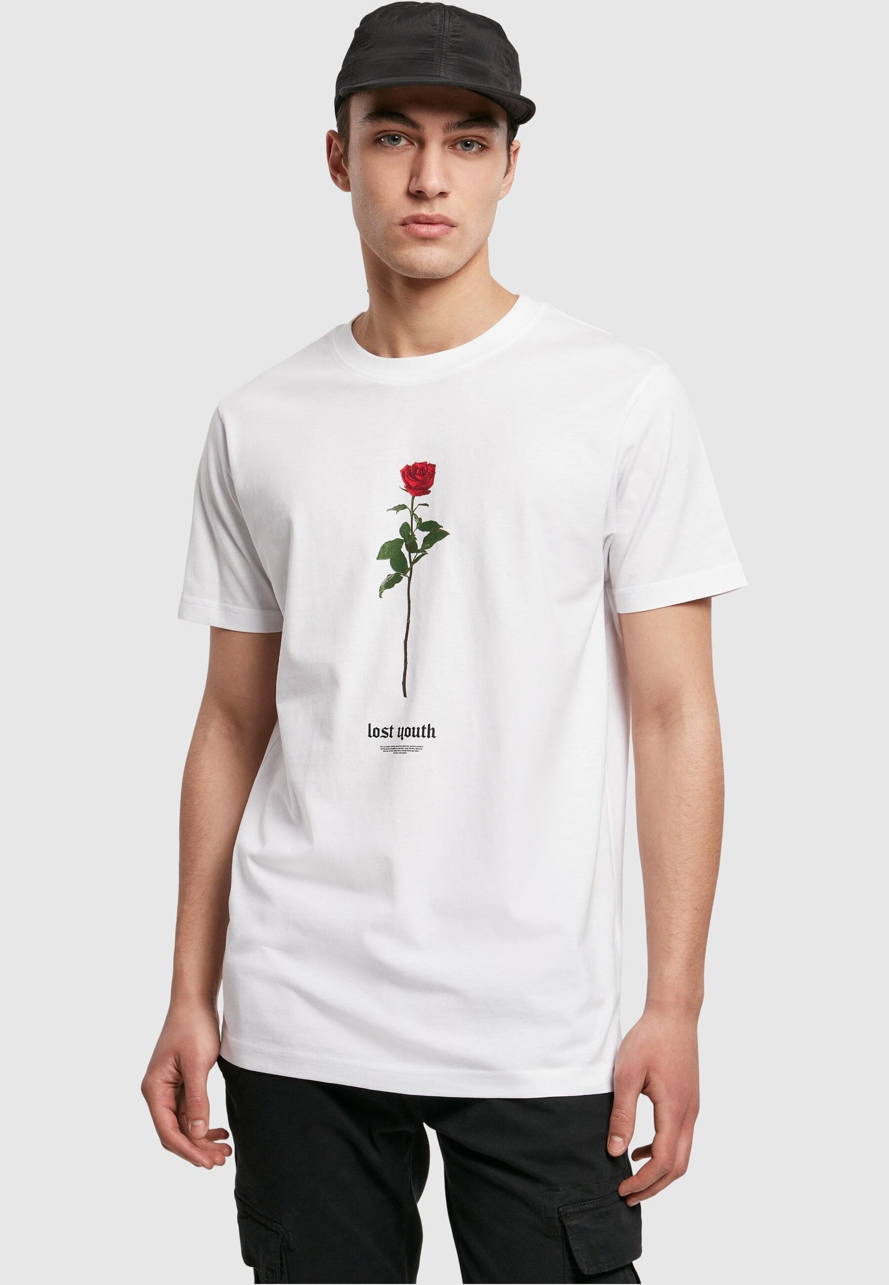 Thumbnail - MisterTee Kurzarmshirt "MisterTee Herren Lost Youth Rose Tee", (1 tlg.)