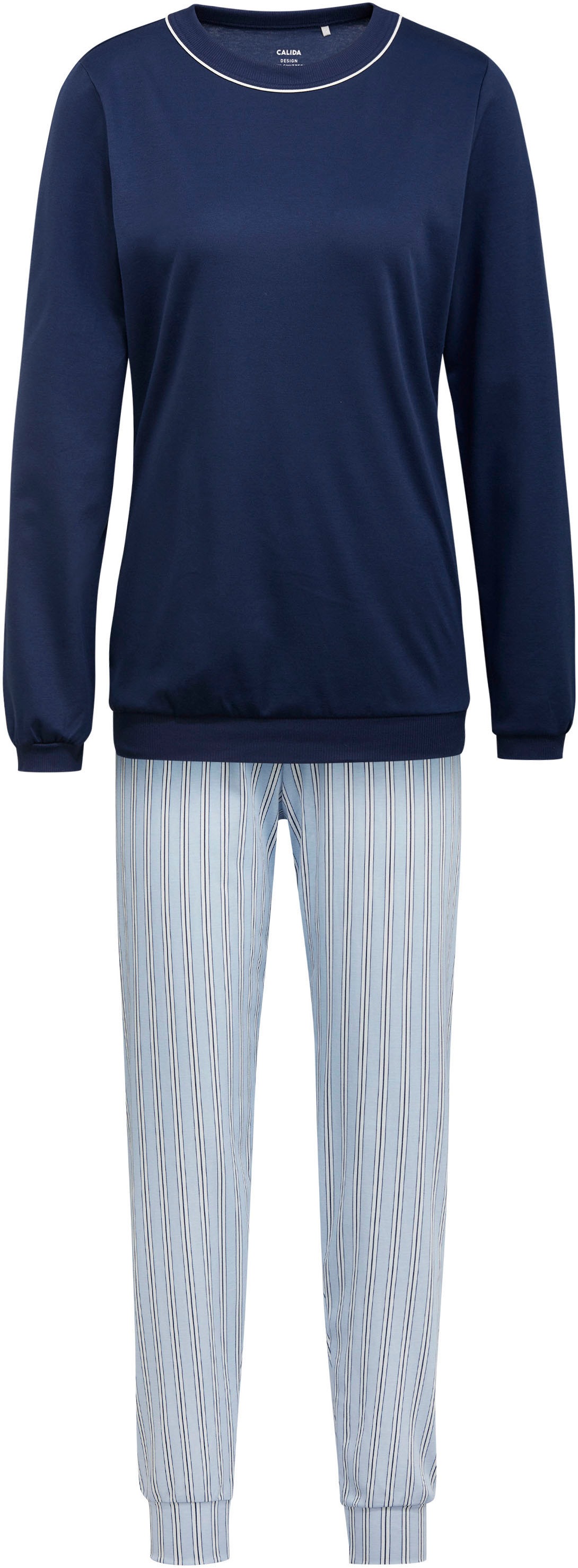 CALIDA Pyjama "Sweet Dreams", (2 tlg.), Rippbündchen, Interlock-Qualität, L günstig online kaufen