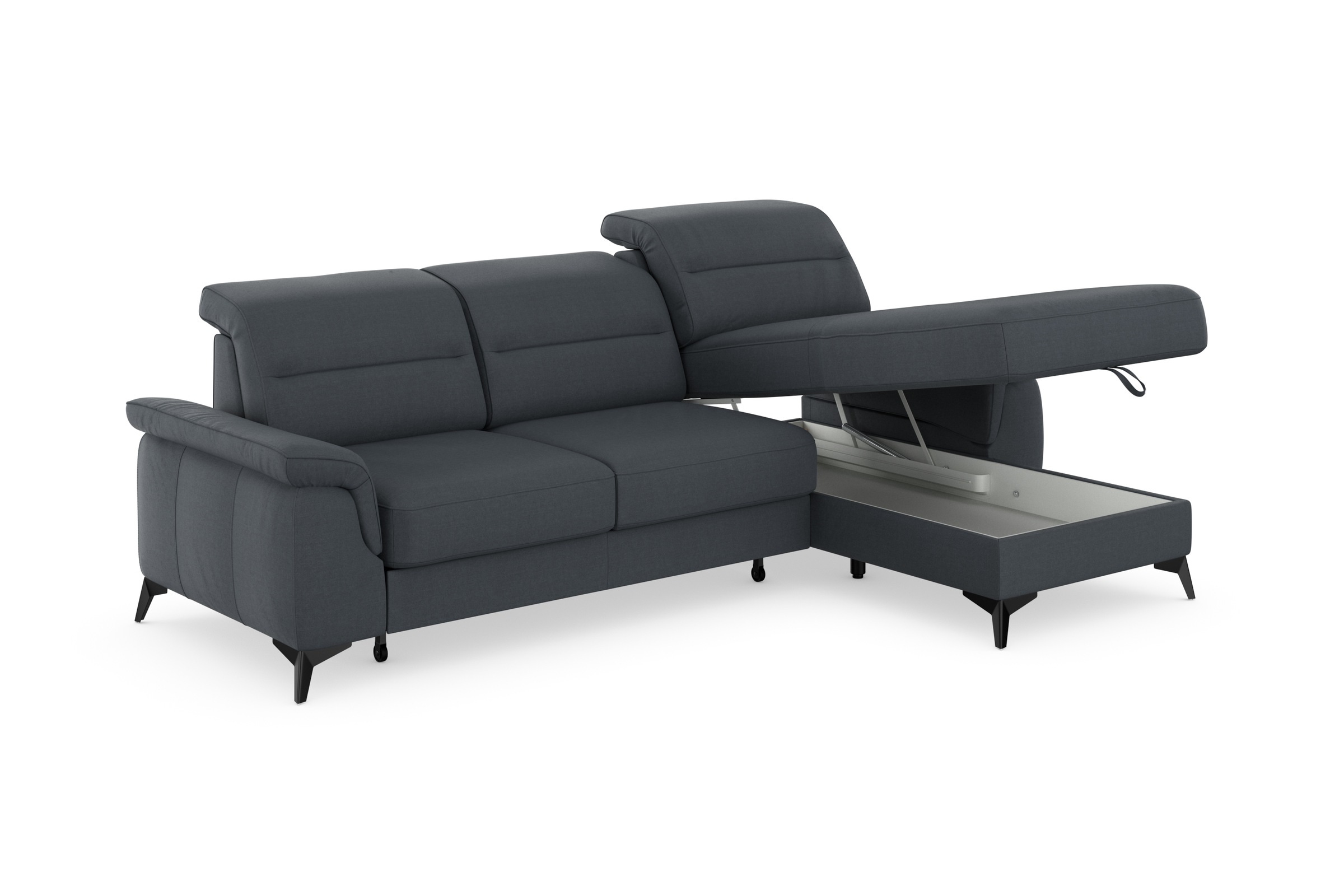 sit&more Ecksofa »Sinatra L-Form«, mit Recamiere, optional mit Kopfteilverstellung und Armteilfunktion