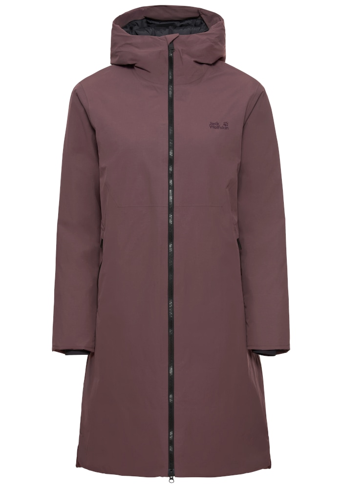 Jack Wolfskin Daunenmantel »FIORA BAY COAT W RDS« für sportliche Outdoor- und Wandereinsätze, langer Schnitt