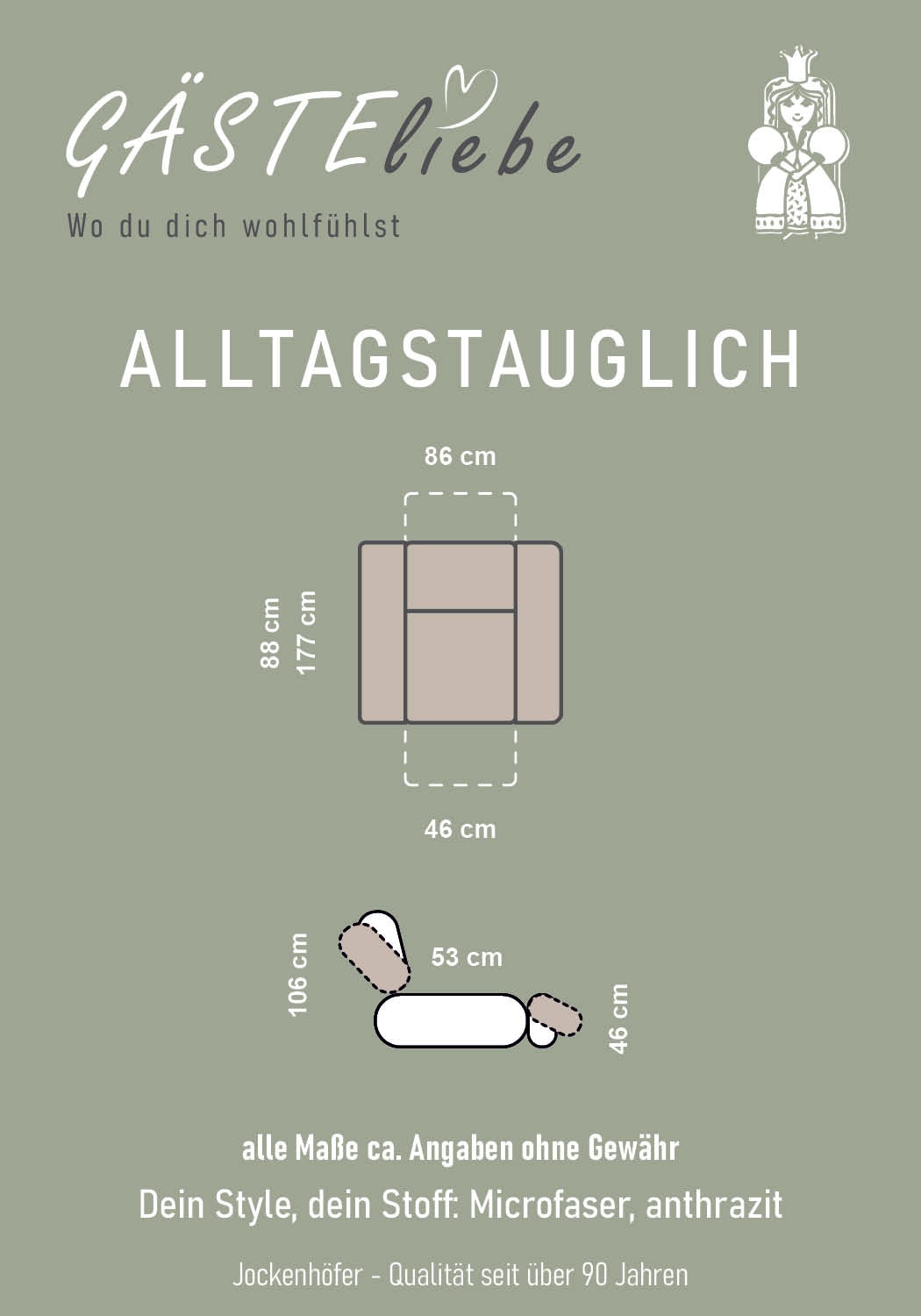 Jockenhöfer Gruppe TV-Sessel »Dorsten, B: 86 cm, Sitzhöhe: 46 cm« mit Relax- & Liegefunktion, Taschenfederkern-Polsterung