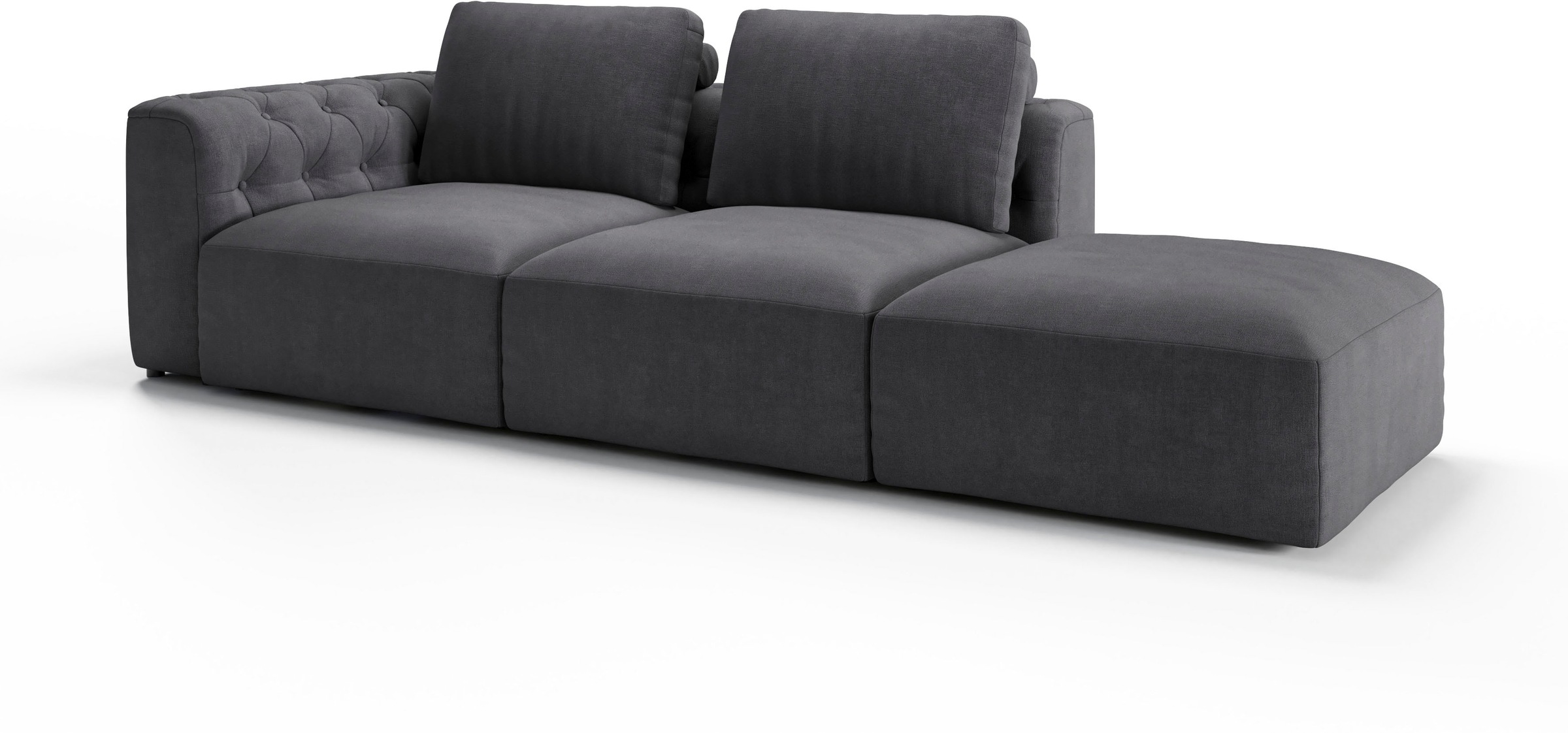 RAUM.ID Chaiselongue »Cushid«, Modul-Sofa, bestehend aus 2-Sitzer und Hocker