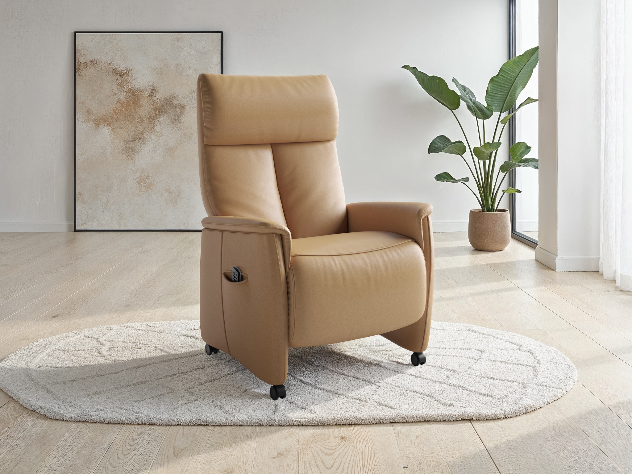 sit&more TV-Sessel "Cremona Comfort Plus, Leder" bis 200 Kg belastbar, mit Herz-Waage Funktion