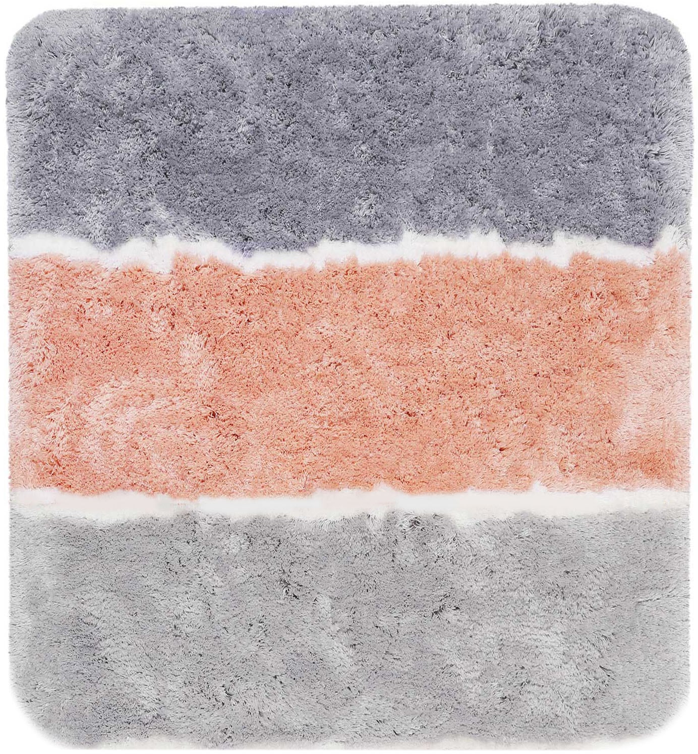 Homie Living Badematte »Rio Marina« Höhe 30 mm rutschhemmend beschichtet fußbodenheizungsgeeignet | schnell trocknend flauschiger Badteppich, modern gestreift, waschbar, Badezimmerteppich