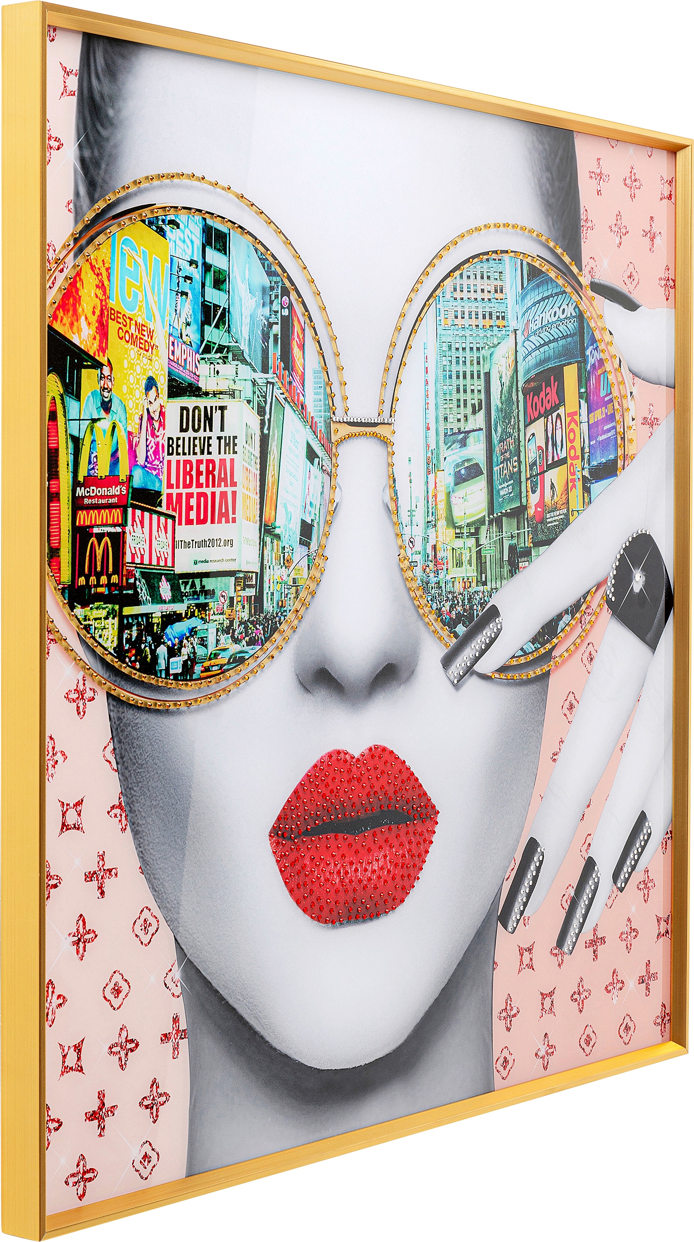 KARE Bild mit Rahmen »Gerahmtes Bild Times Square View 80x80cm«