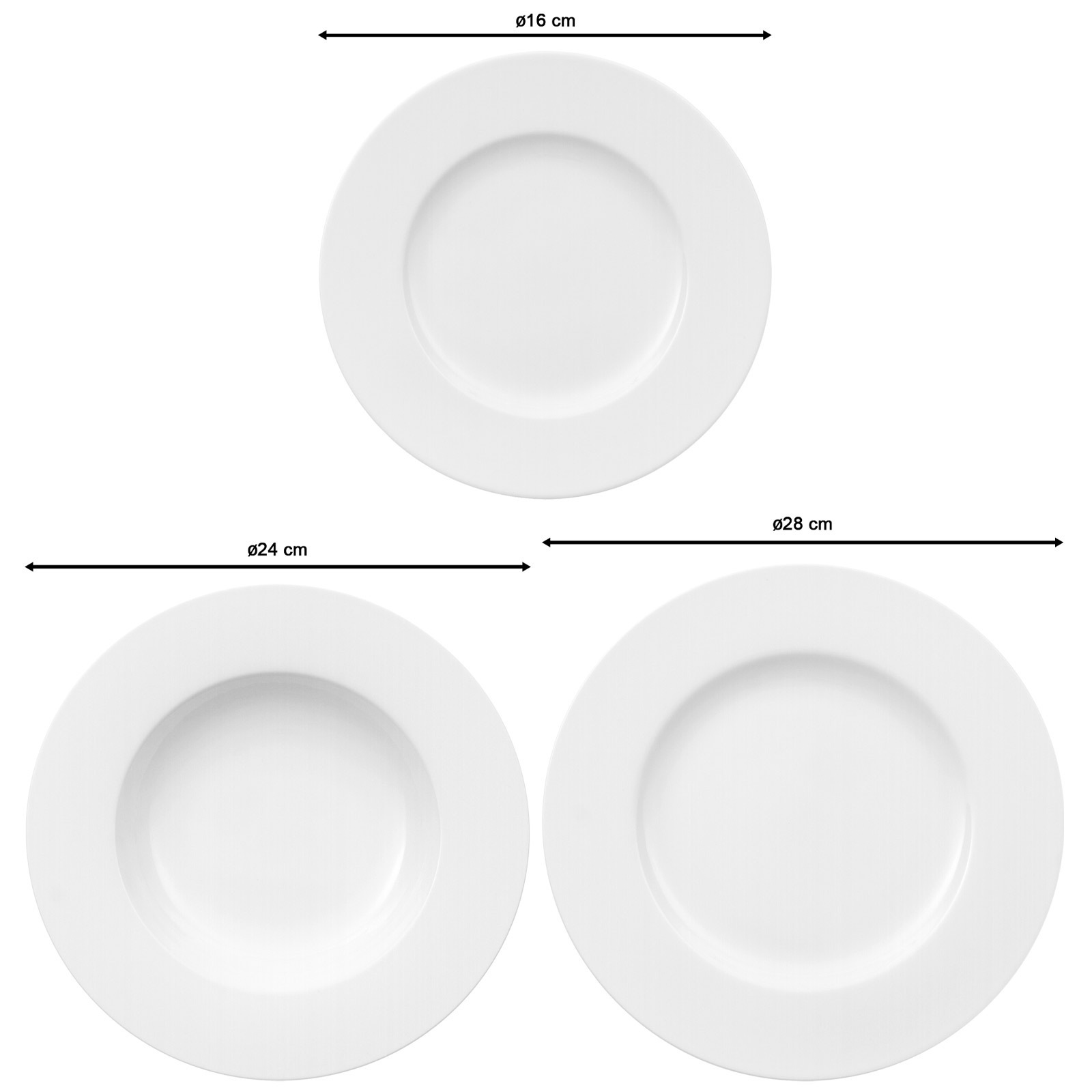 Villeroy & Boch Geschirr-Set »Starter-Set Royal weiß« Spülmaschinengeeignet, Mikrowellenfest