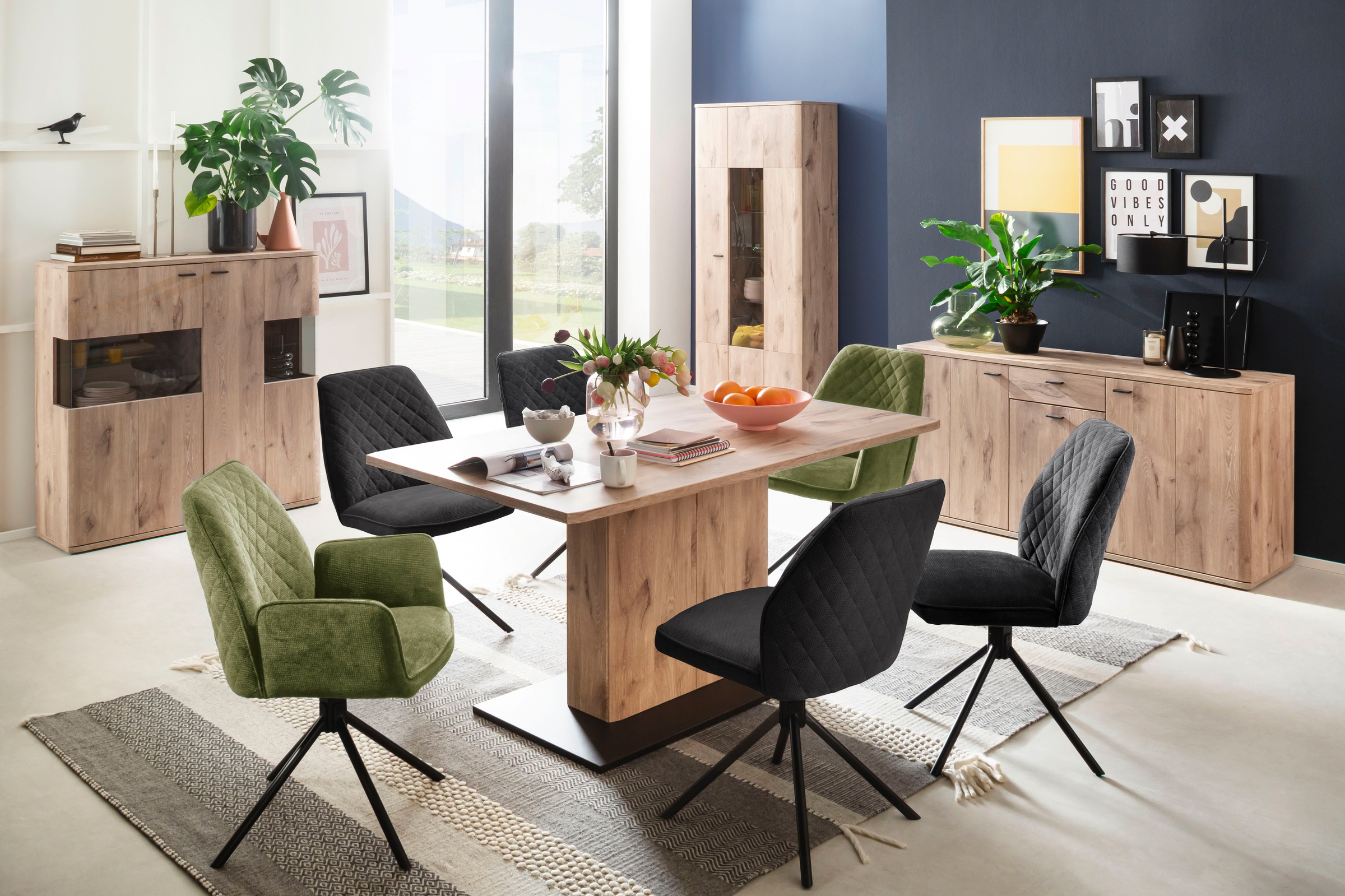 MCA furniture Esszimmerstuhl »ACANDI«, (2er-Set),drehbar 180°, Sitzhöhe von ca. 50 cm, Belastbarkeit 120 kg