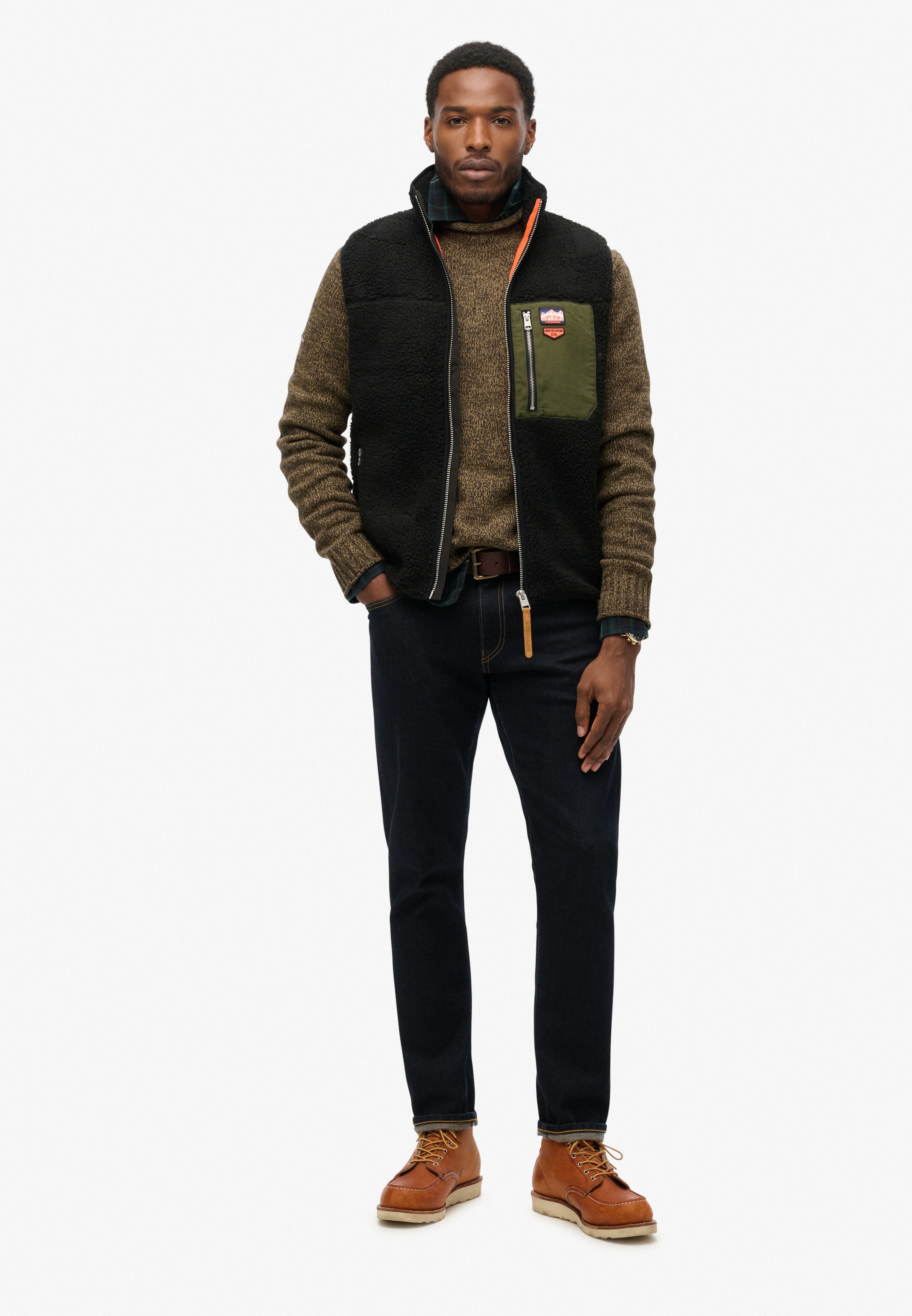 Superdry Steppweste »VINTAGE RETRO FLEECE GILET«