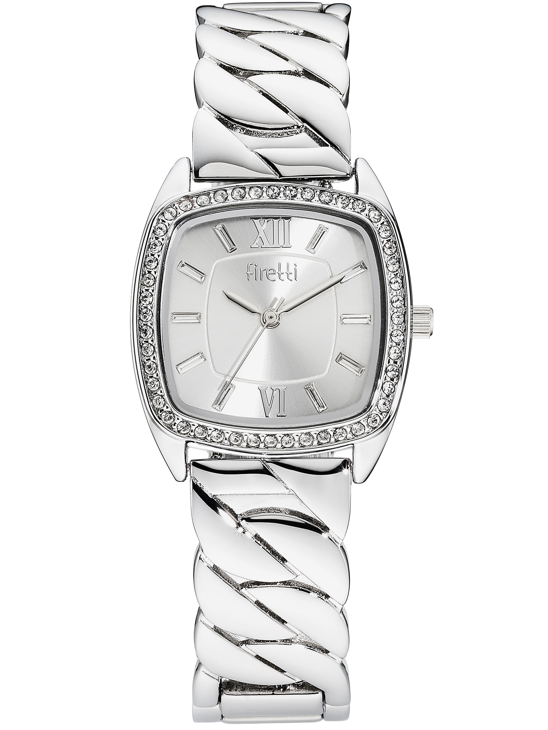 Firetti Quarzuhr »Chain Elegance« Armbanduhr, Damenuhr, analog, Swarovski-Kristalle