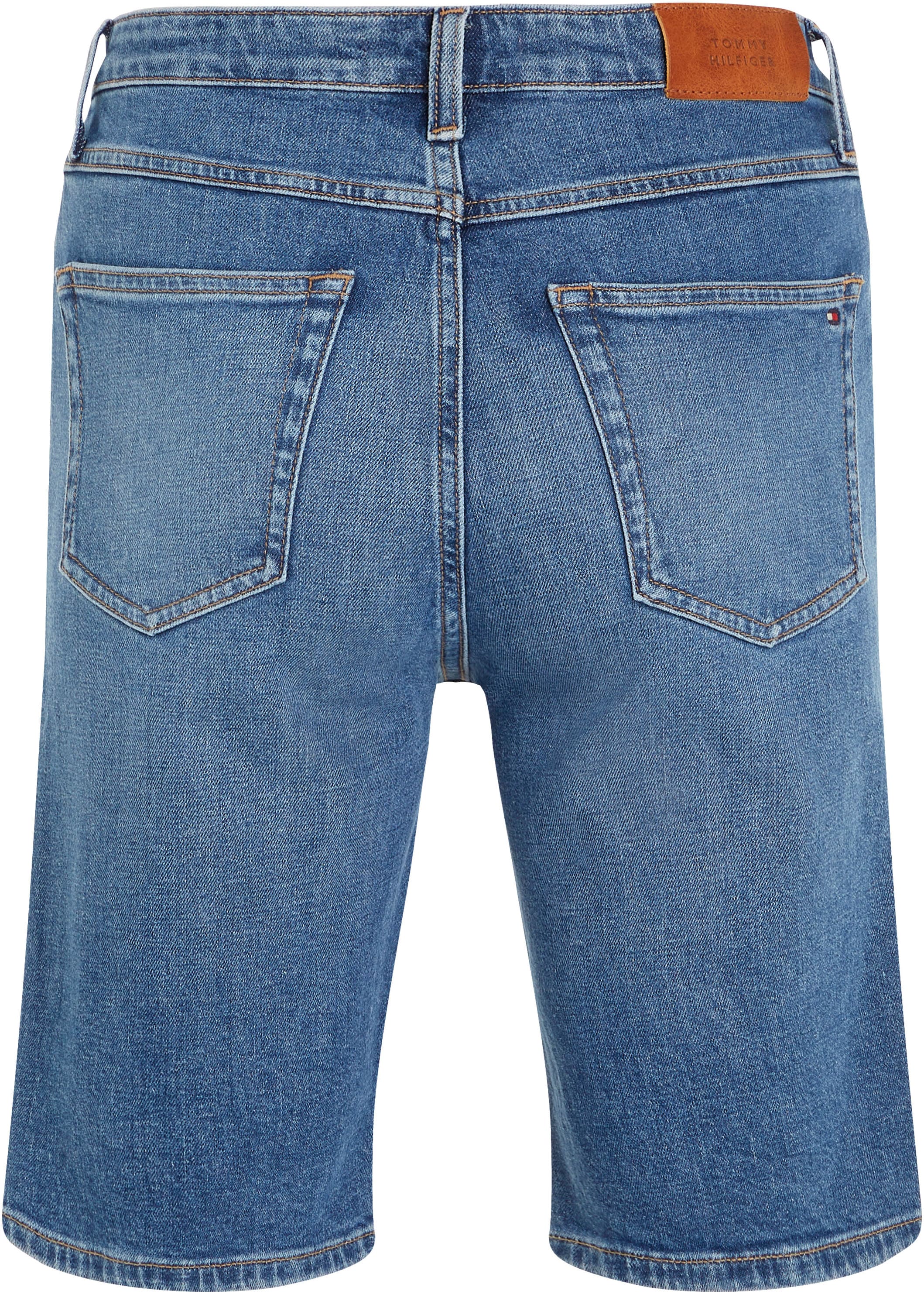 Tommy Hilfiger Shorts »DNM SLIM SHORT HW MEL«, in blauer Waschung