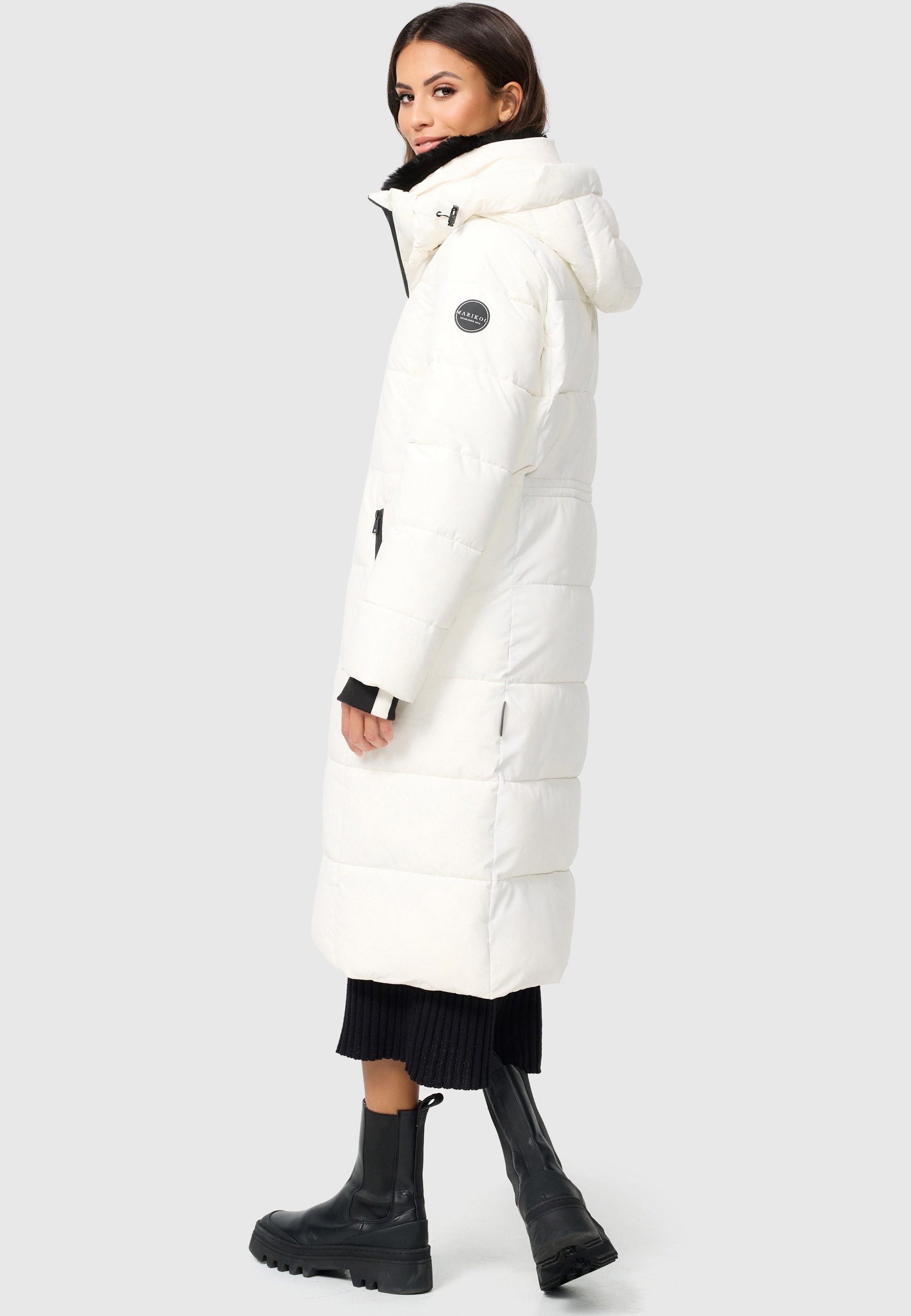 Marikoo Steppjacke »Zuraraa XVI«, langer Winter Mantel gesteppt kaufen |  BAUR