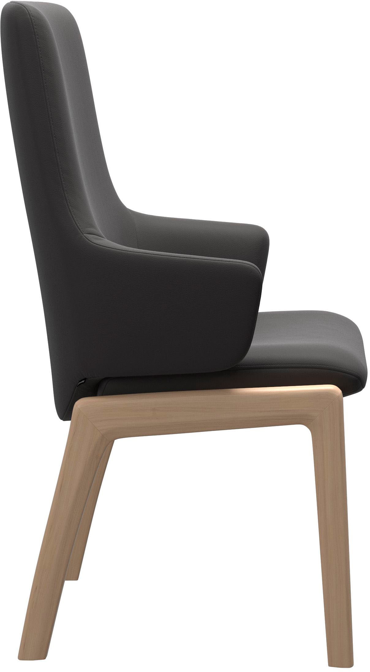 Stressless® Polsterstuhl »Laurel«, Leder PALOMA, High Back mit Armlehne, Größe L, mit abgerundeten Beinen in Eiche