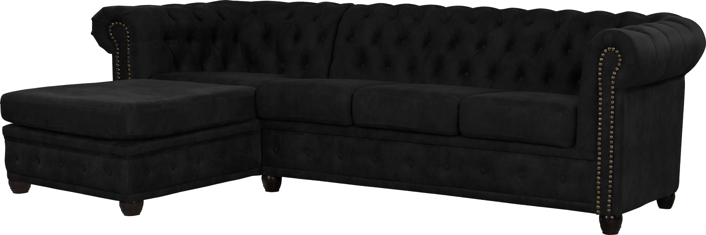 Home affaire Chesterfield-Sofa "Rysum L-Form", Chesterfield-Optik mit Ottom günstig online kaufen