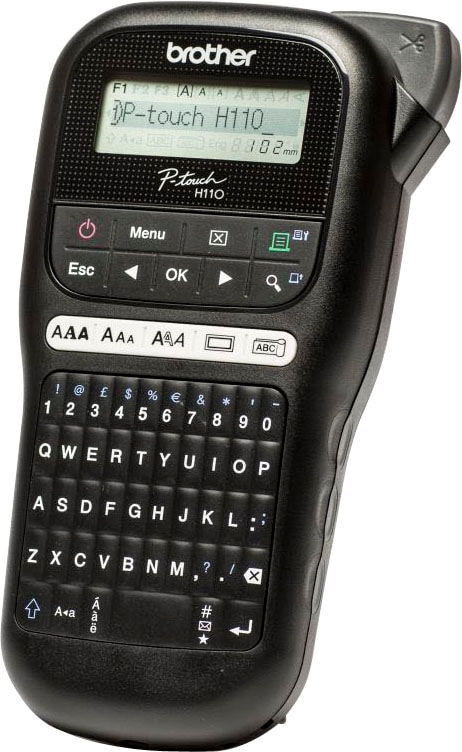 Brother Etikettendrucker »P-touch H110« kompaktes Hand-Beschriftungsgerät inklusive QWERTZ-Tastatur.