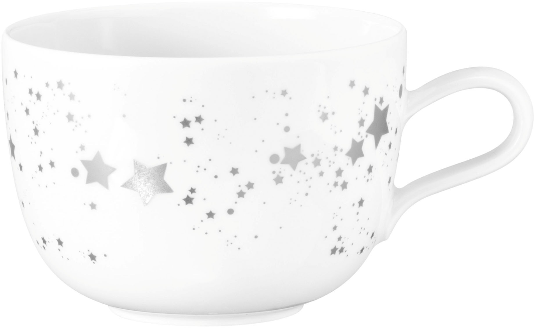 Seltmann Weiden Tasse "Liberty - Silver Stars" Milchkaffeeobertasse 0,38 l günstig online kaufen