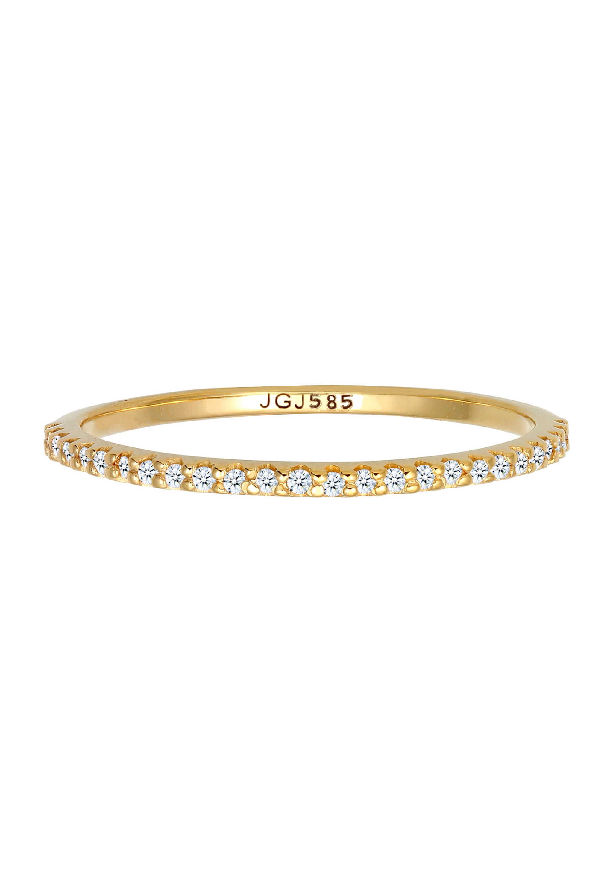 Elli DIAMONDS Diamantring »Ring Memoire Diamanten Brillantschliff (0.125 ct) 585 Gelbgold«