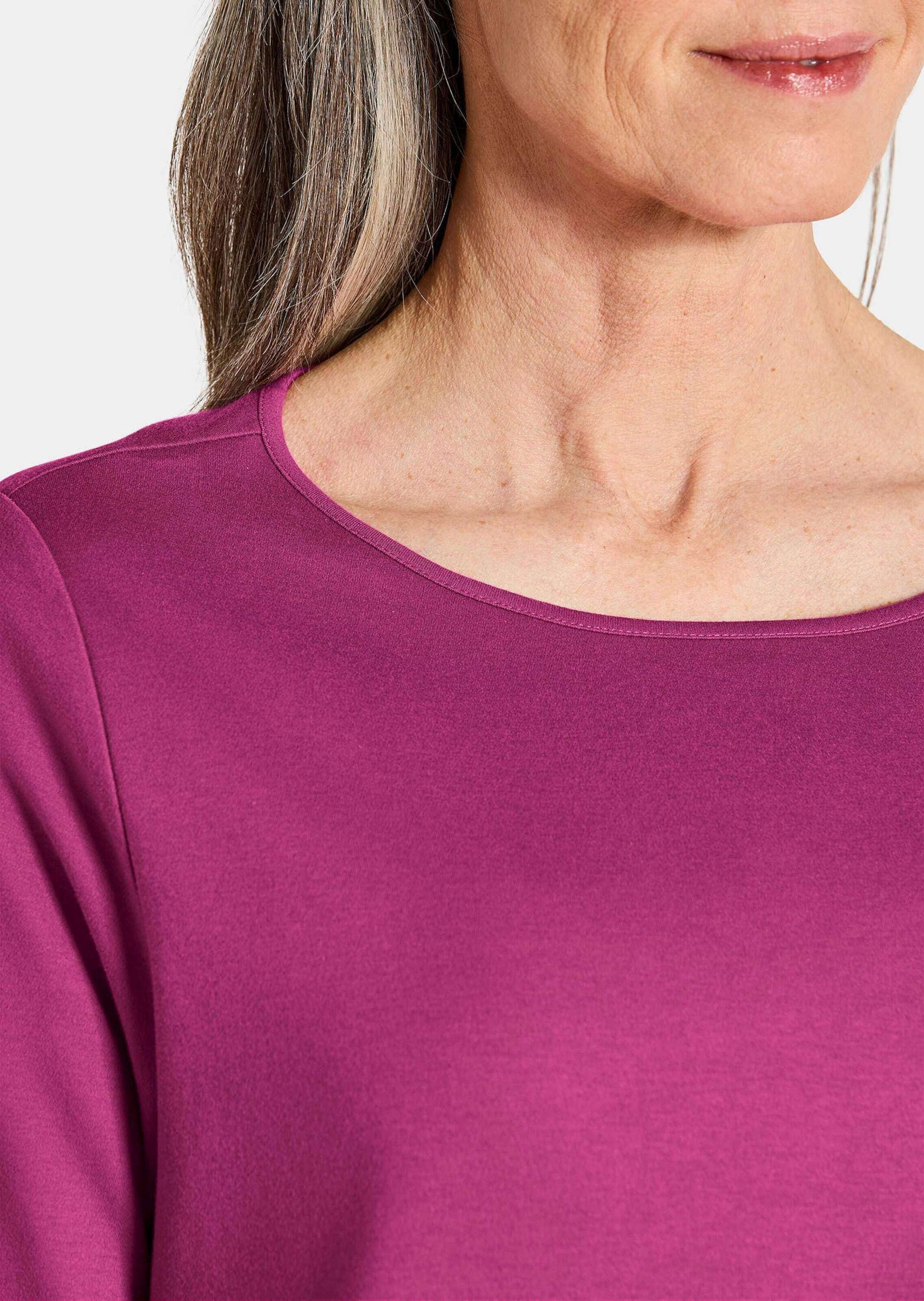 GOLDNER Kurzarmshirt »Kurzgröße Basic-Shirt aus Interlock-Jersey«