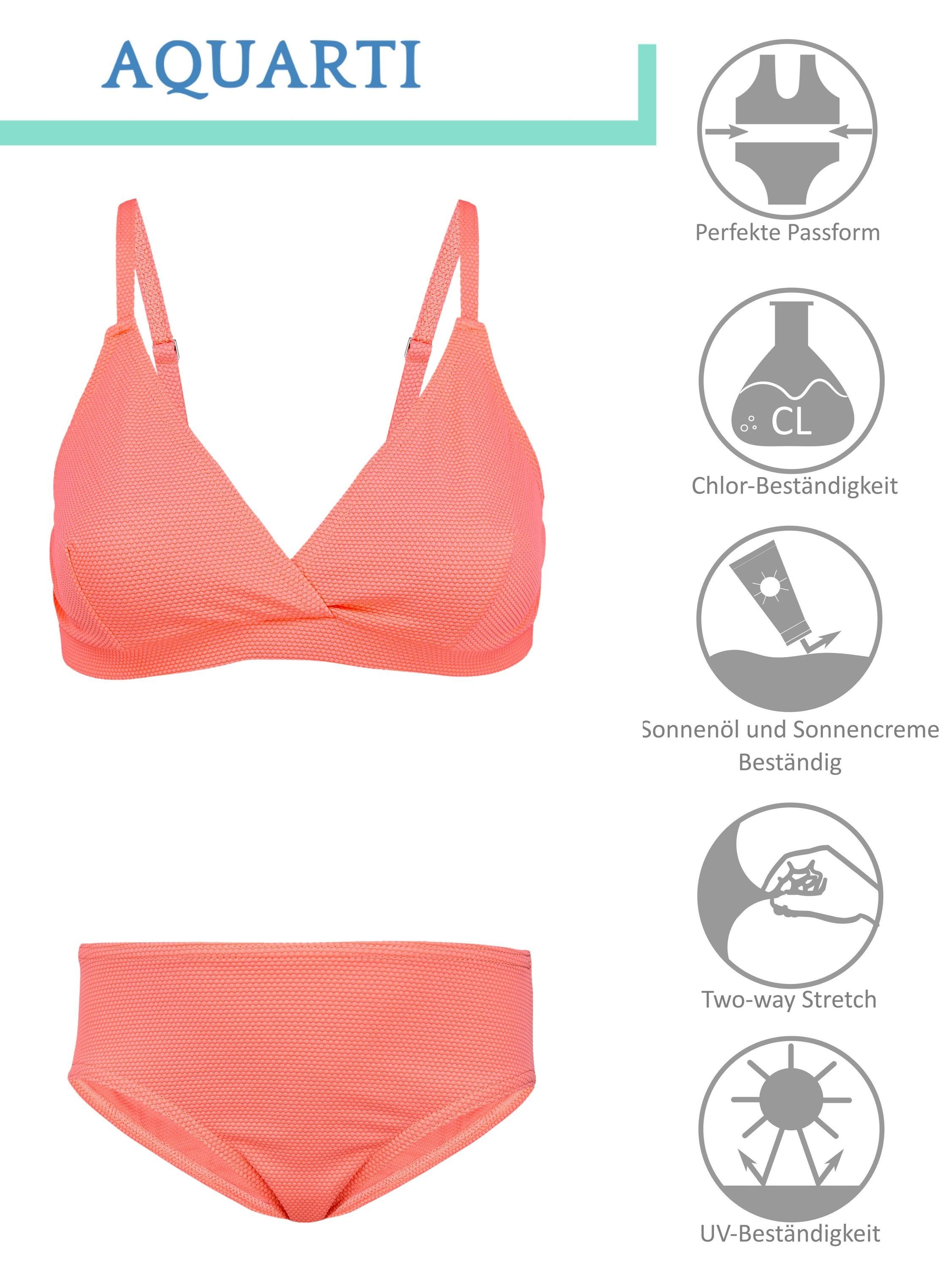 AQUARTI Bustier-Bikini »Badeanzug Mädchen Bikini Set Zweiteilig Bikinislip Bustier«