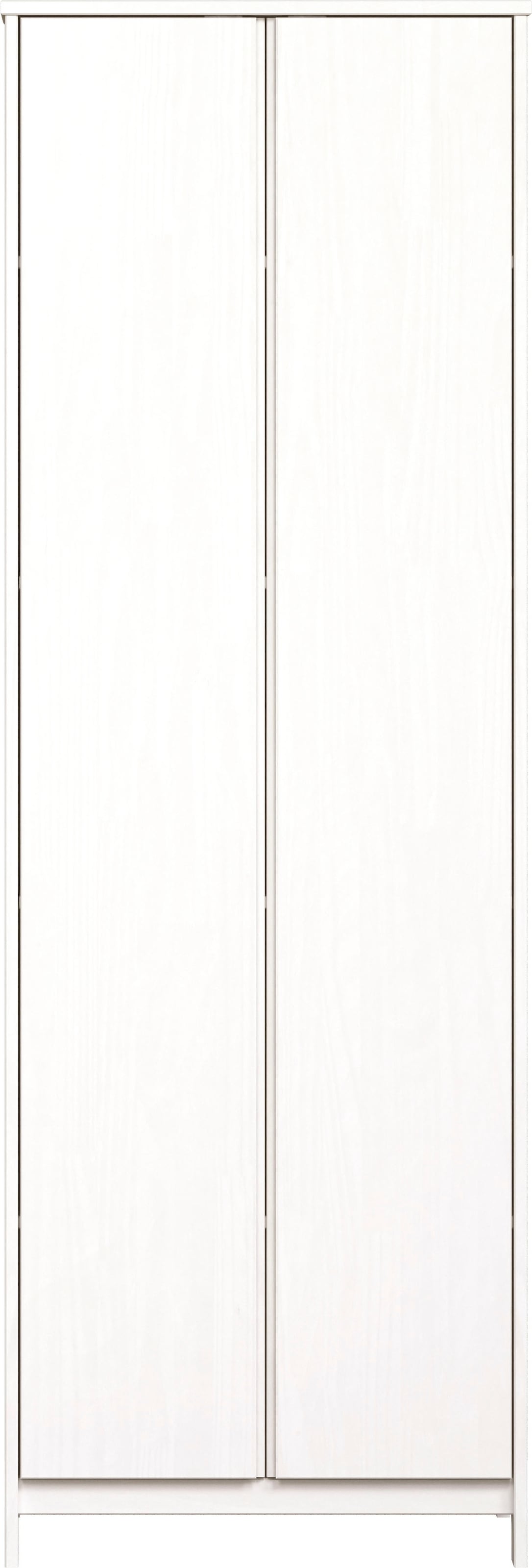 Home affaire Kleiderschrank »Aarhus«, (1 St.), Weißer, griffloser Massivholz Schrank - (B/T/H) 65/34/192 cm
