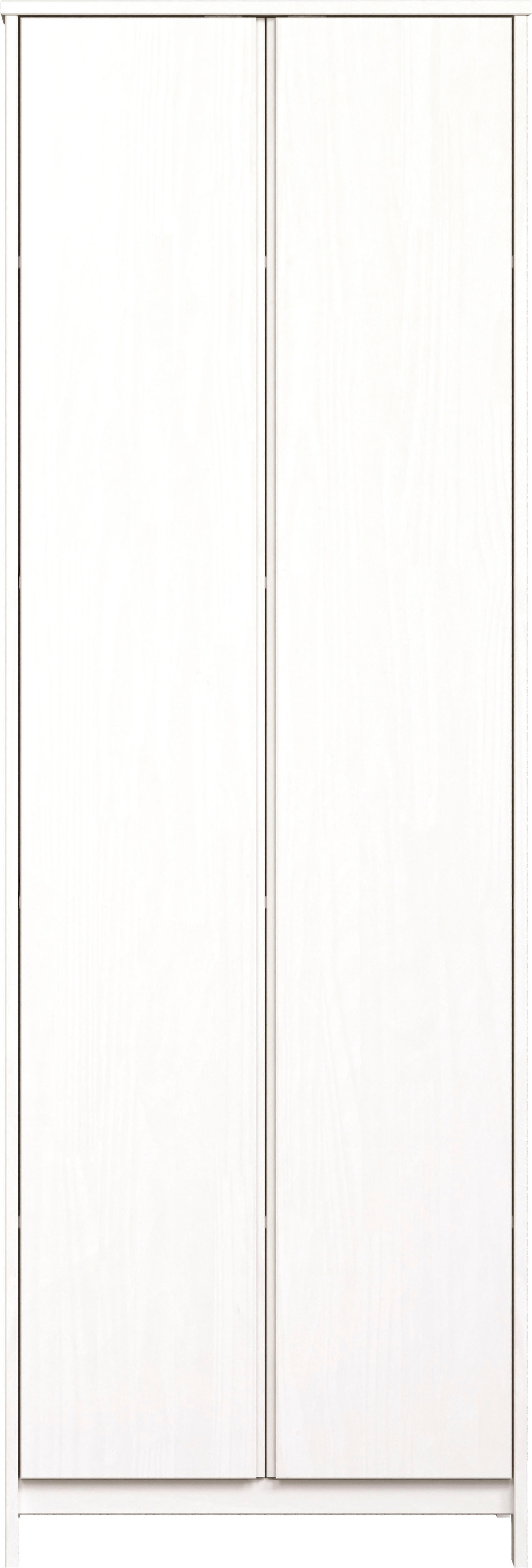 Thumbnail - Home affaire Kleiderschrank "Aarhus" 1 Stk. tlg. Weißer, griffloser Massivholz Schrank - (B/T/H) 65/34/192 cm