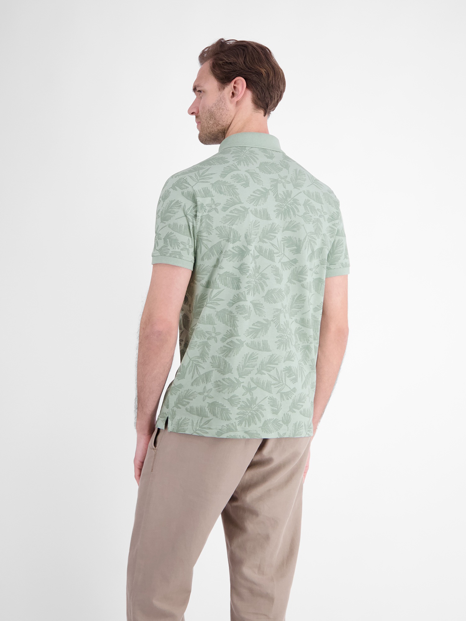 LERROS Poloshirt »Poloshirt mit stylishem Blumen-Print und bequemen Bündchen«
