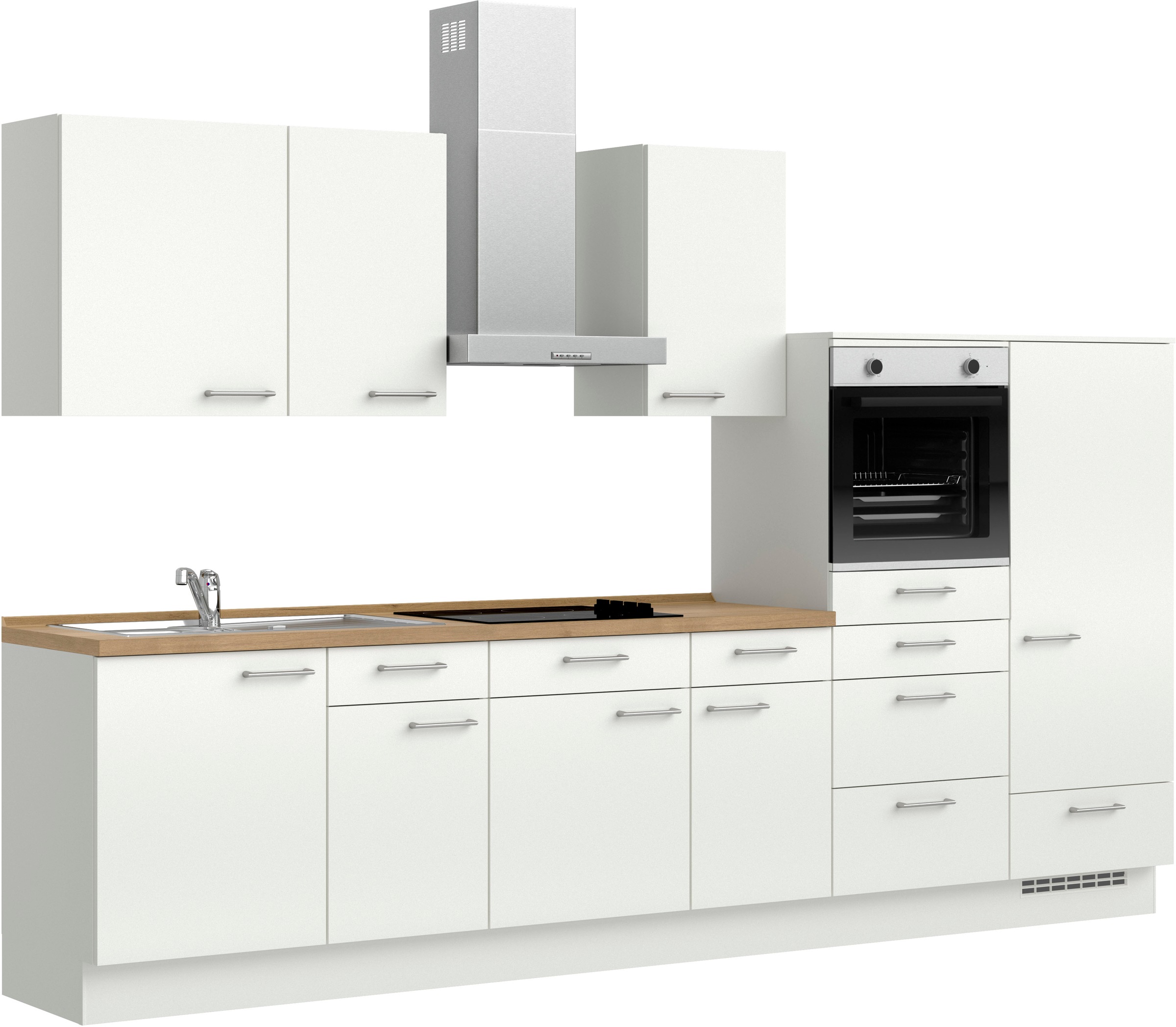 Thumbnail - nobilia Küchenzeile ""Laser I", Ausrichtung wählbar, Breite 330 cm" vormontiert, wahlw. mit unterschiedlichen E-Geräten-...