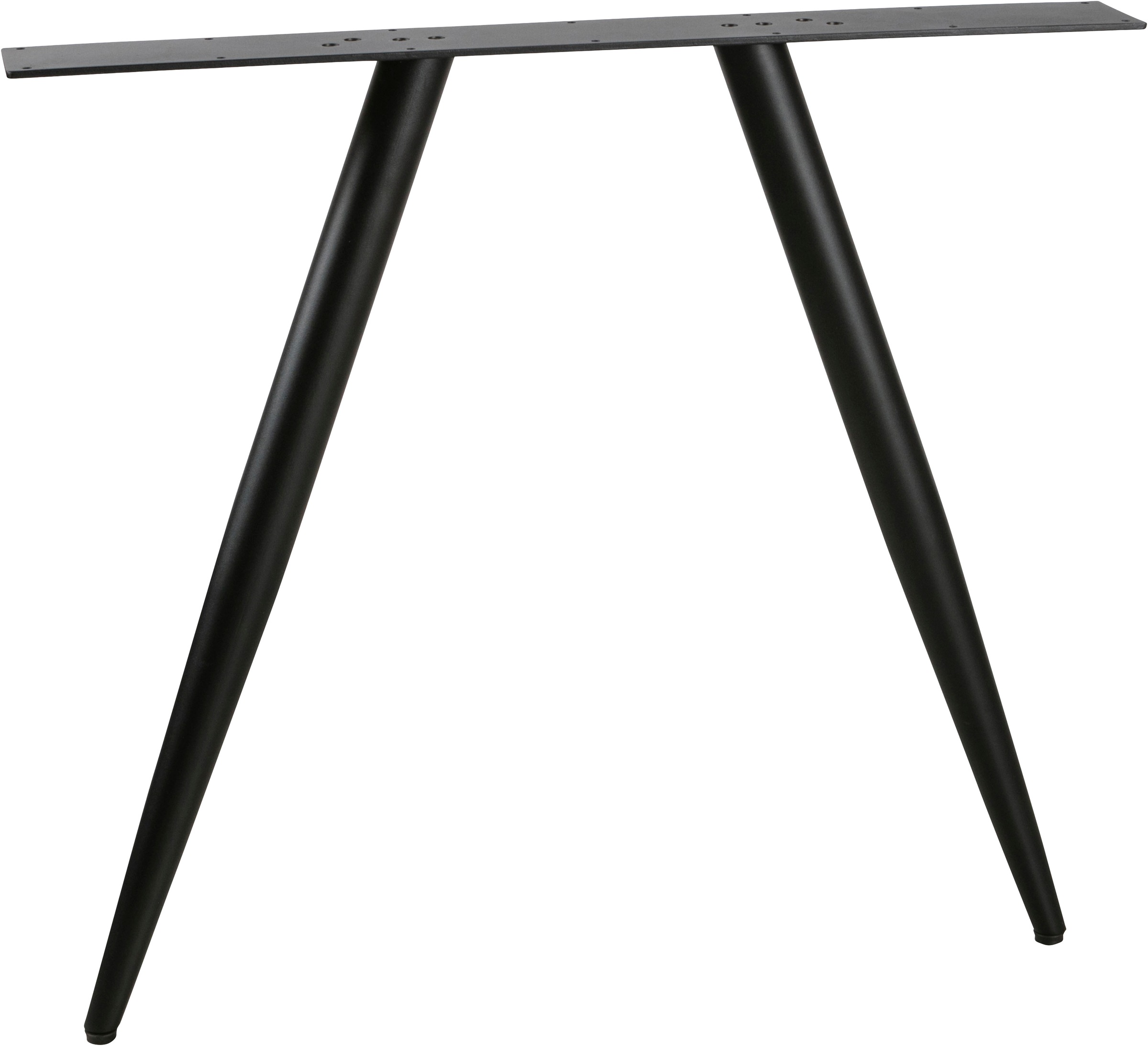 WOOOD Tischbein »Tablo Metall 2-Ständer mit Pulverbeschichtung B 79 x T 10 x H 72 cm« Rundes Gestell, Rahmen oben Ø 5 cm unten Ø 3 cm, Tragkraft 50 kg