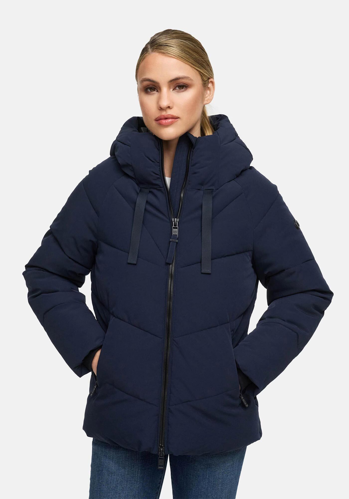 Thumbnail - Marikoo Winterjacke "Kwamee" Schräg gesteppte Winterjacke mit fester Kapuze