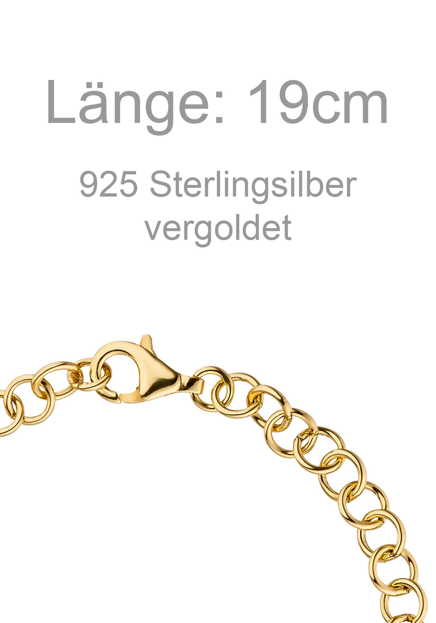 JOBO Armband »Rund-Ankerarmband« 925 Silber 19 cm