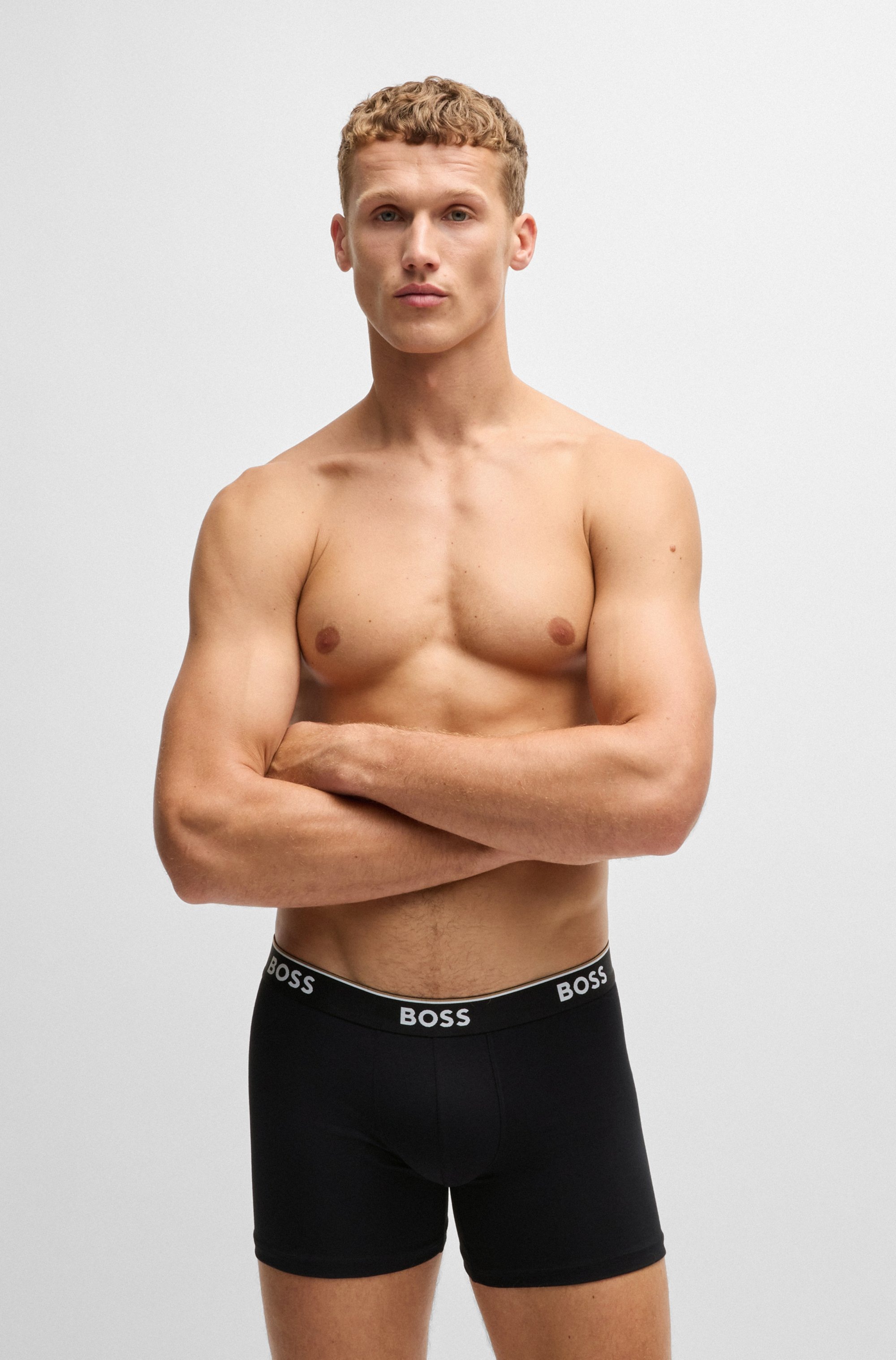 BOSS Langer Boxer "Brief 3 PACK", mit farblich passendem Webbund günstig online kaufen