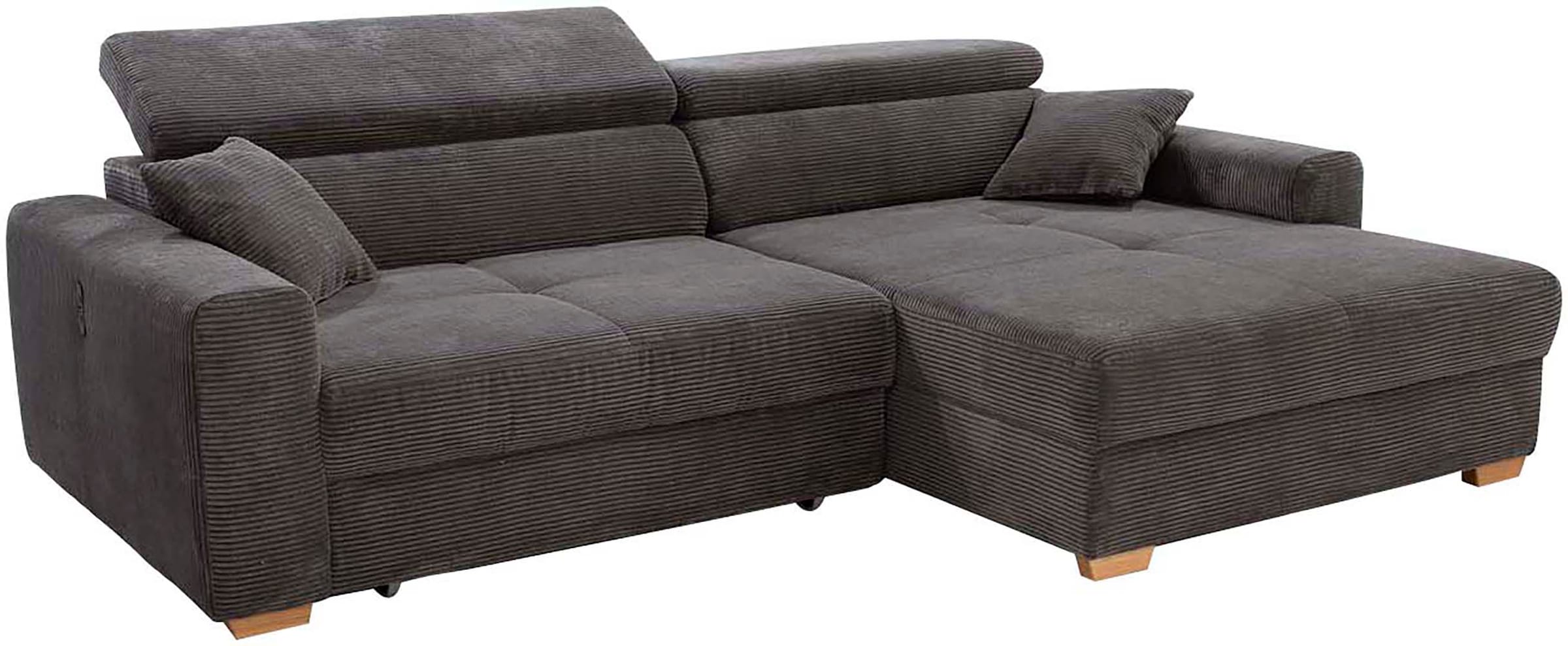Jockenhöfer Gruppe Ecksofa »Slider, L-Form, 140kg Belastbarkeit«, elektromotorische Sitztiefenverstellung,USB-Ladeports,mit Kopfstützen