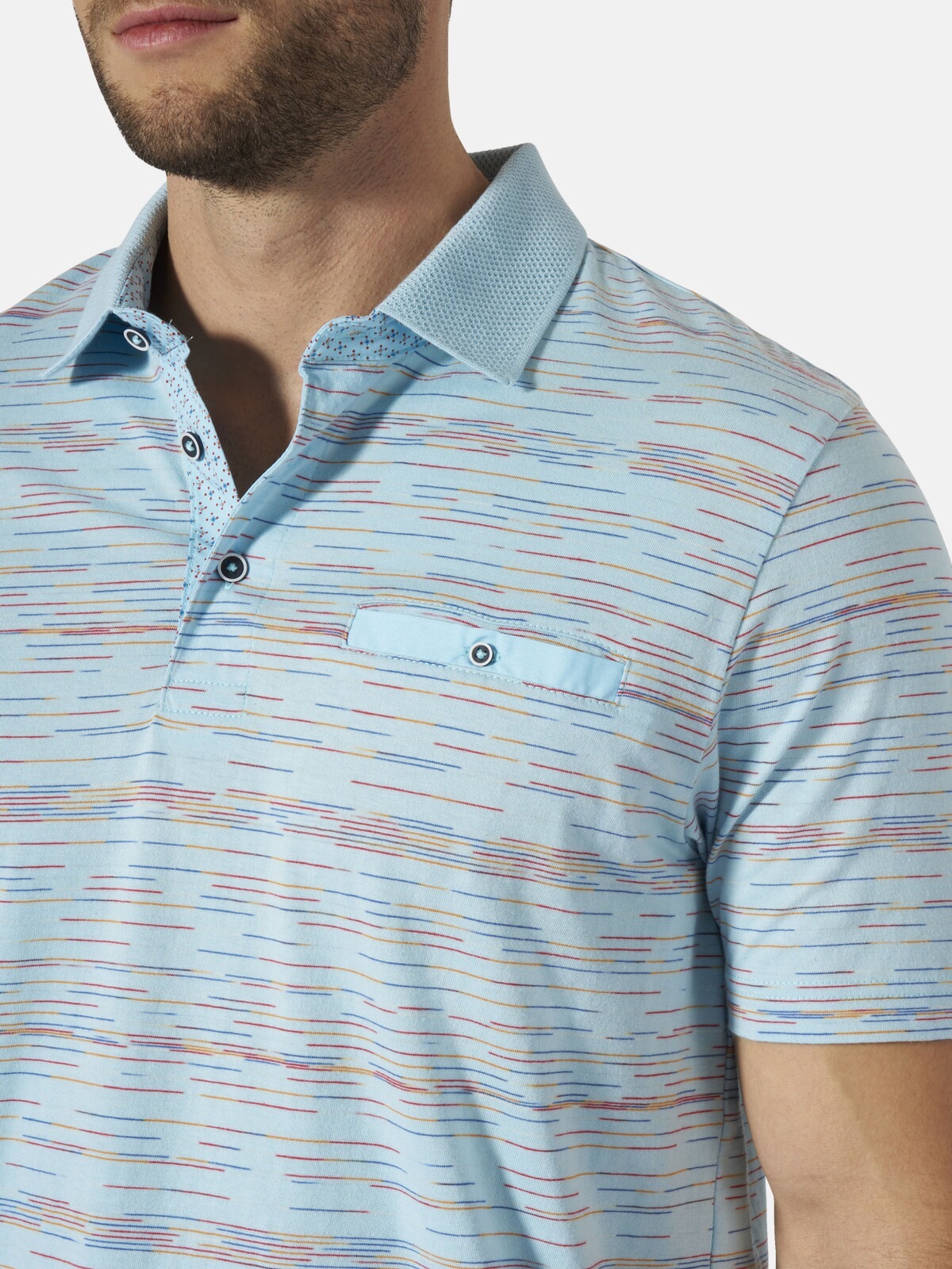 Poloshirt BABISTA "Poloshirt ORVENTO", Herren, Gr. M, blau (hellblau), Obermaterial: 100% Baumwolle CO., Shirts 3