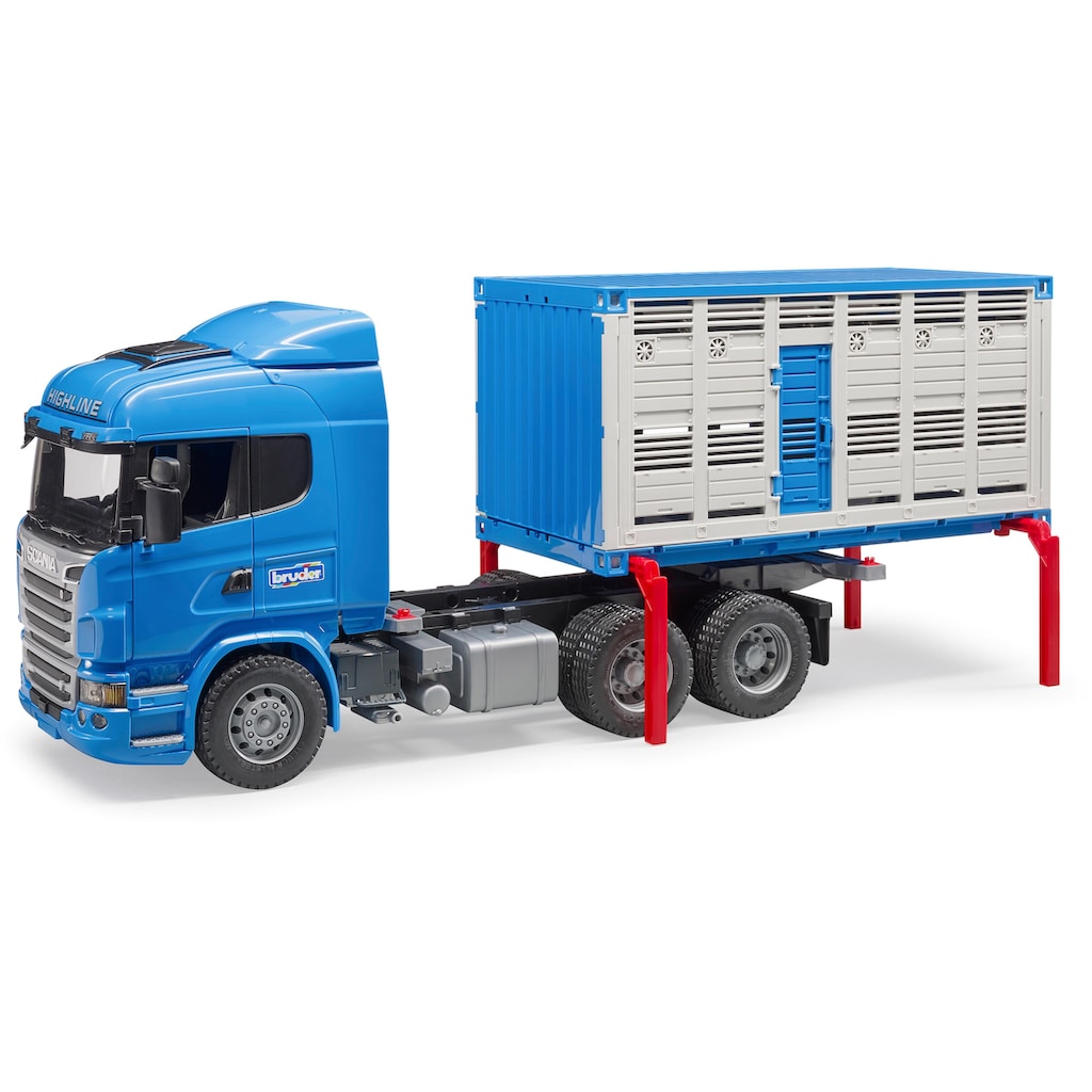 Bruder® Spielzeug-Transporter »Scania R-Serie Tiertransporter mit 1 Rind«, Made in Germany