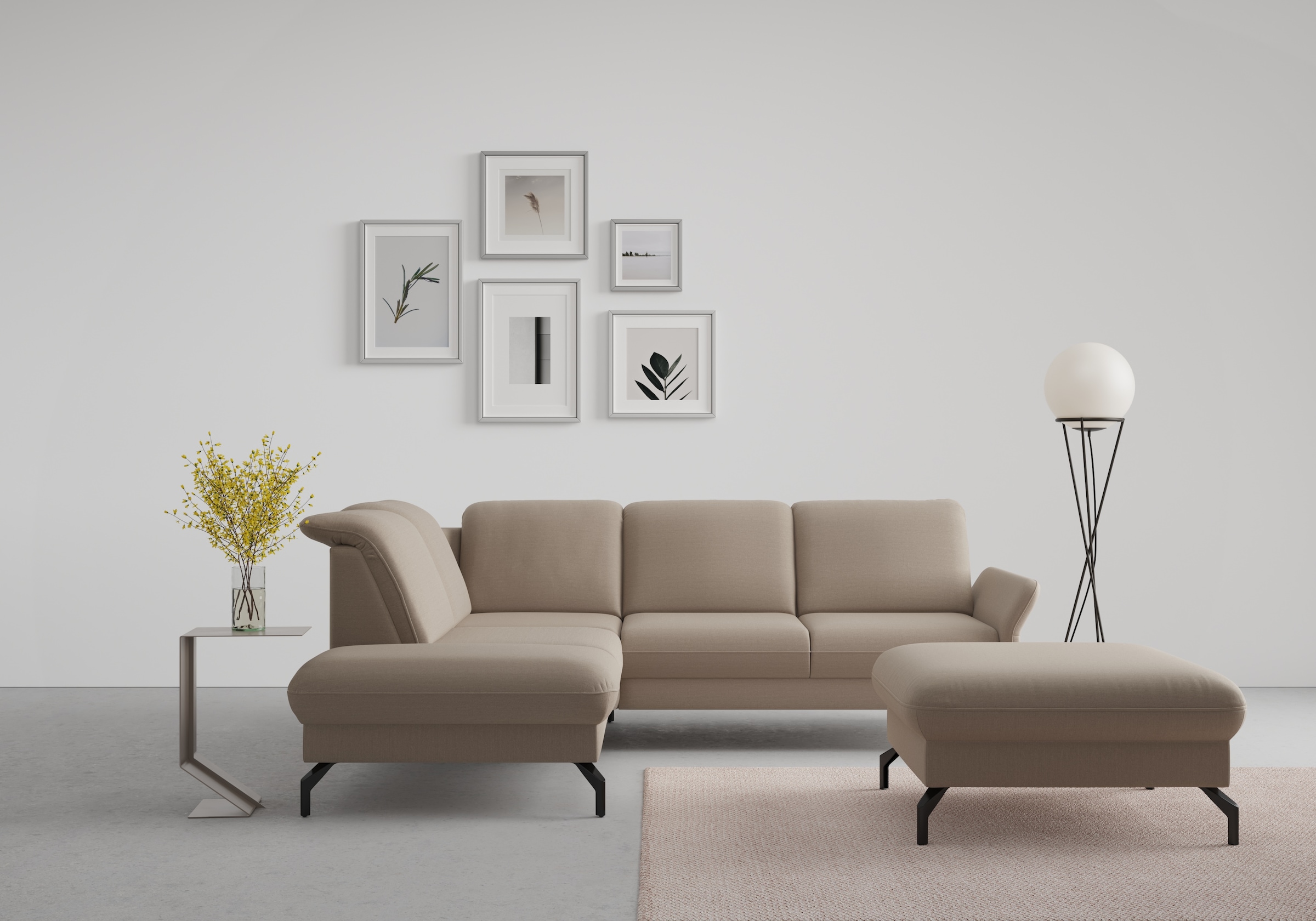sit&more Ecksofa "Fashion L-Form" wahlweise mit Kopfteilverstellung und Vorziehsitz, motorisch