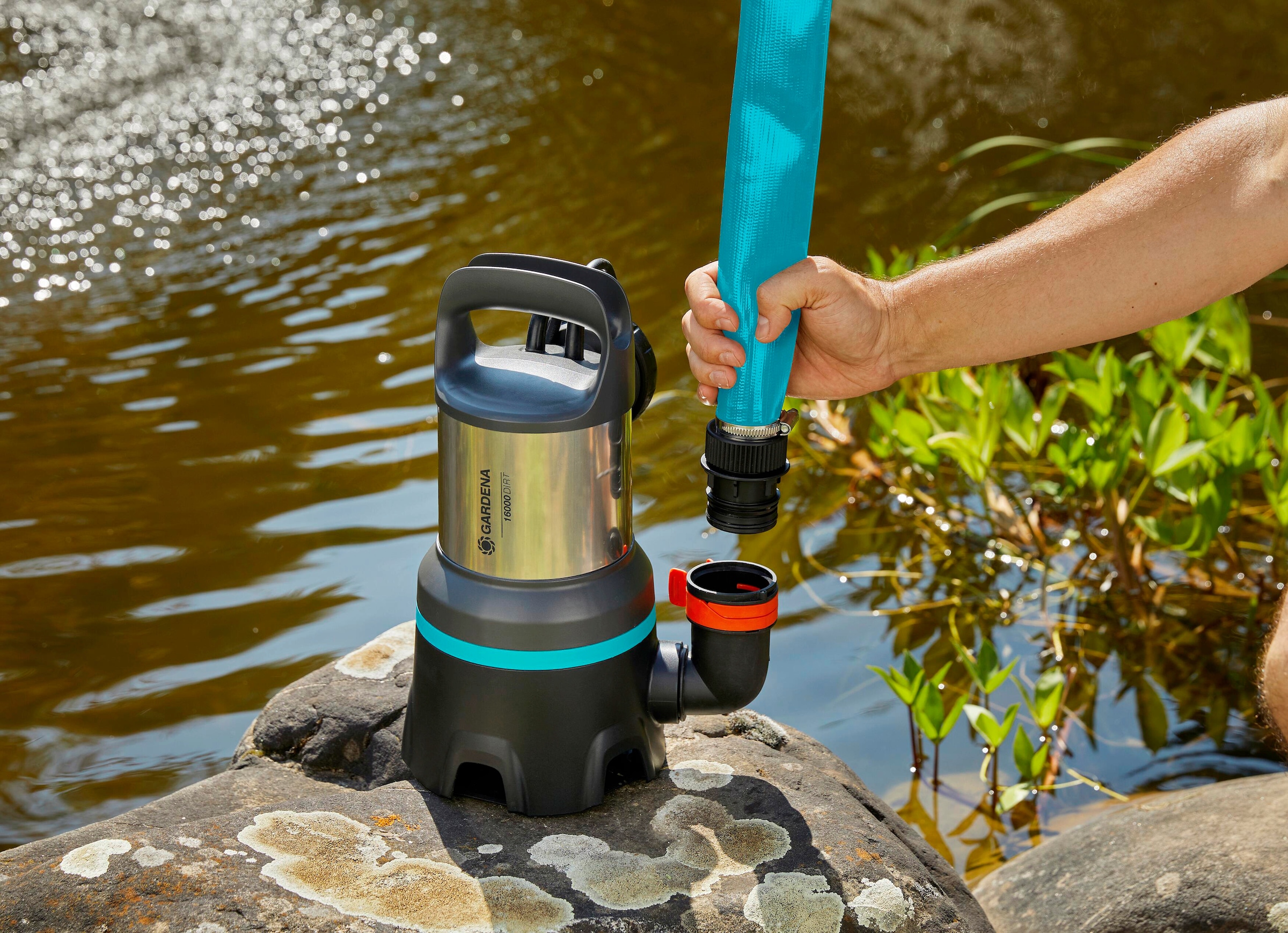 GARDENA Schmutzwasserpumpe »Tauchpumpe 16000, 9042-20«, 16000 l/h max. Fördermenge