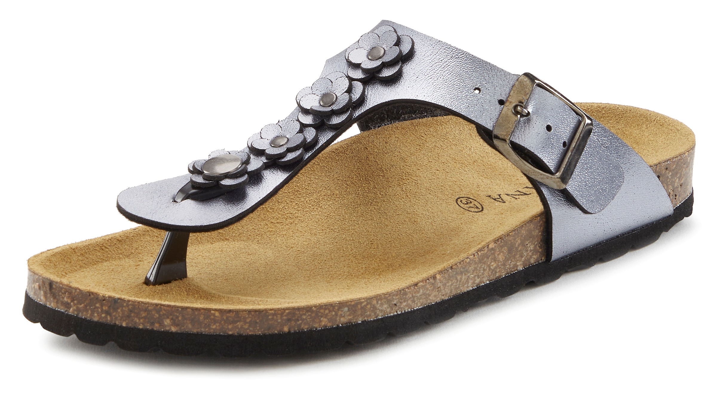 LASCANA Zehentrenner "Sandale, Pantolette, offener Schuh, Sommerschuh," glä günstig online kaufen