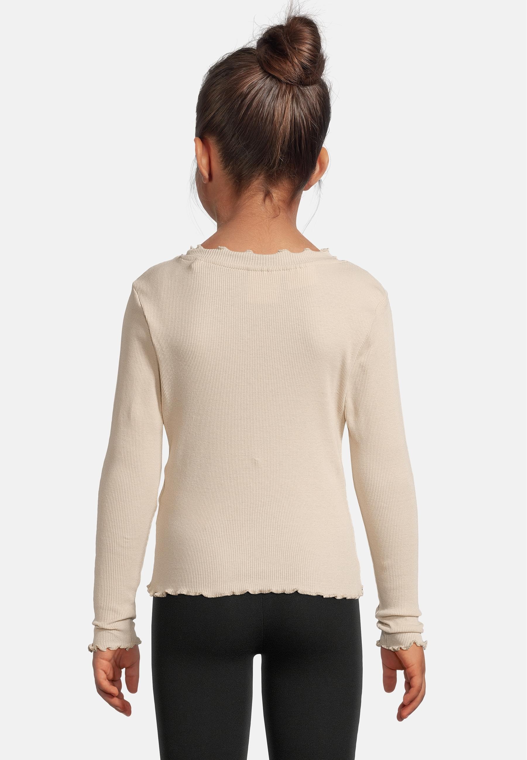 URBAN CLASSICS Longsleeve »Urban Classics Damen Girls Short Rib Longsleeve«, (1 tlg.)