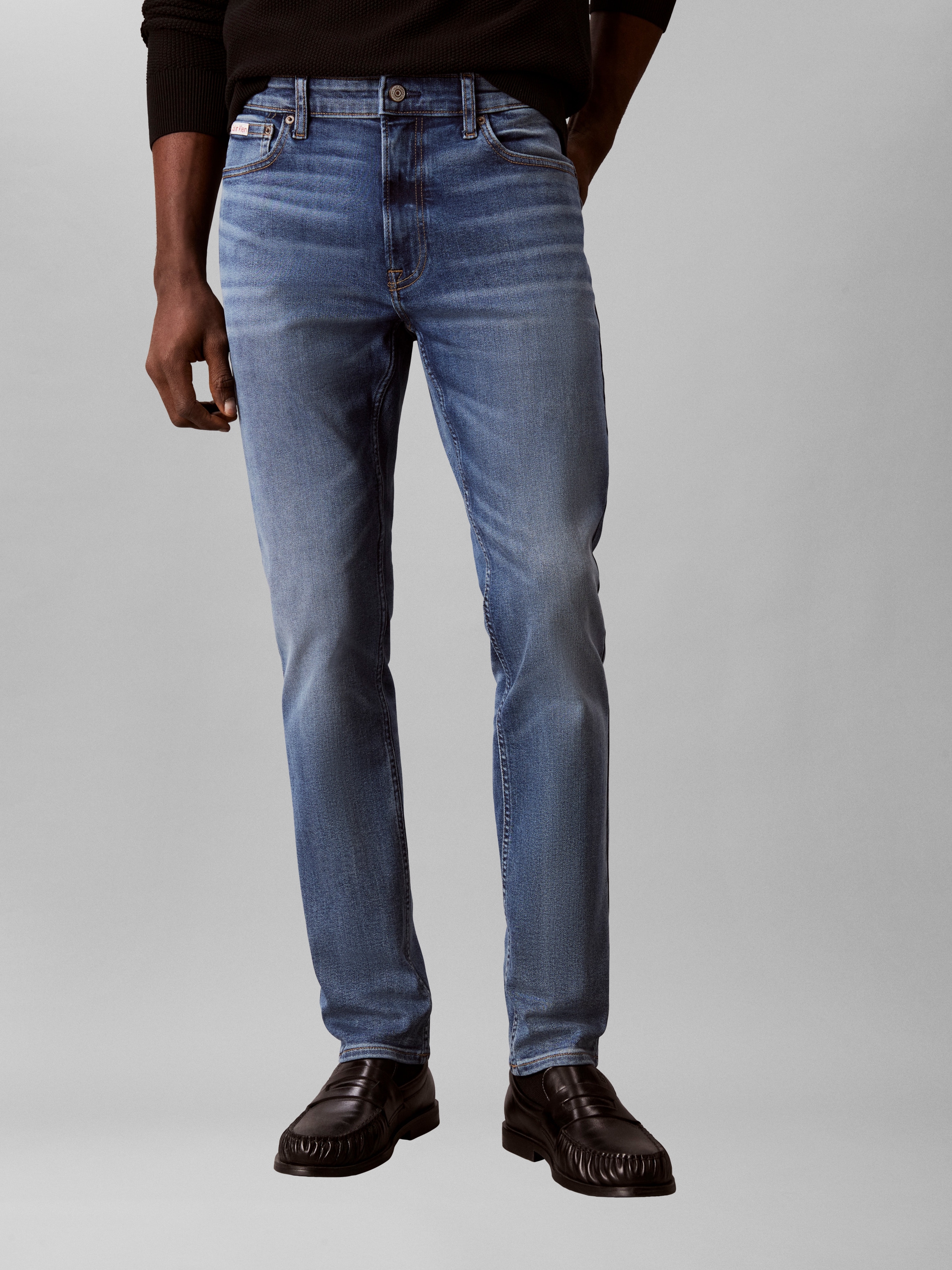 Calvin Klein Jeans Skinny-fit-Jeans "SKINNY" mit Leder-Badge