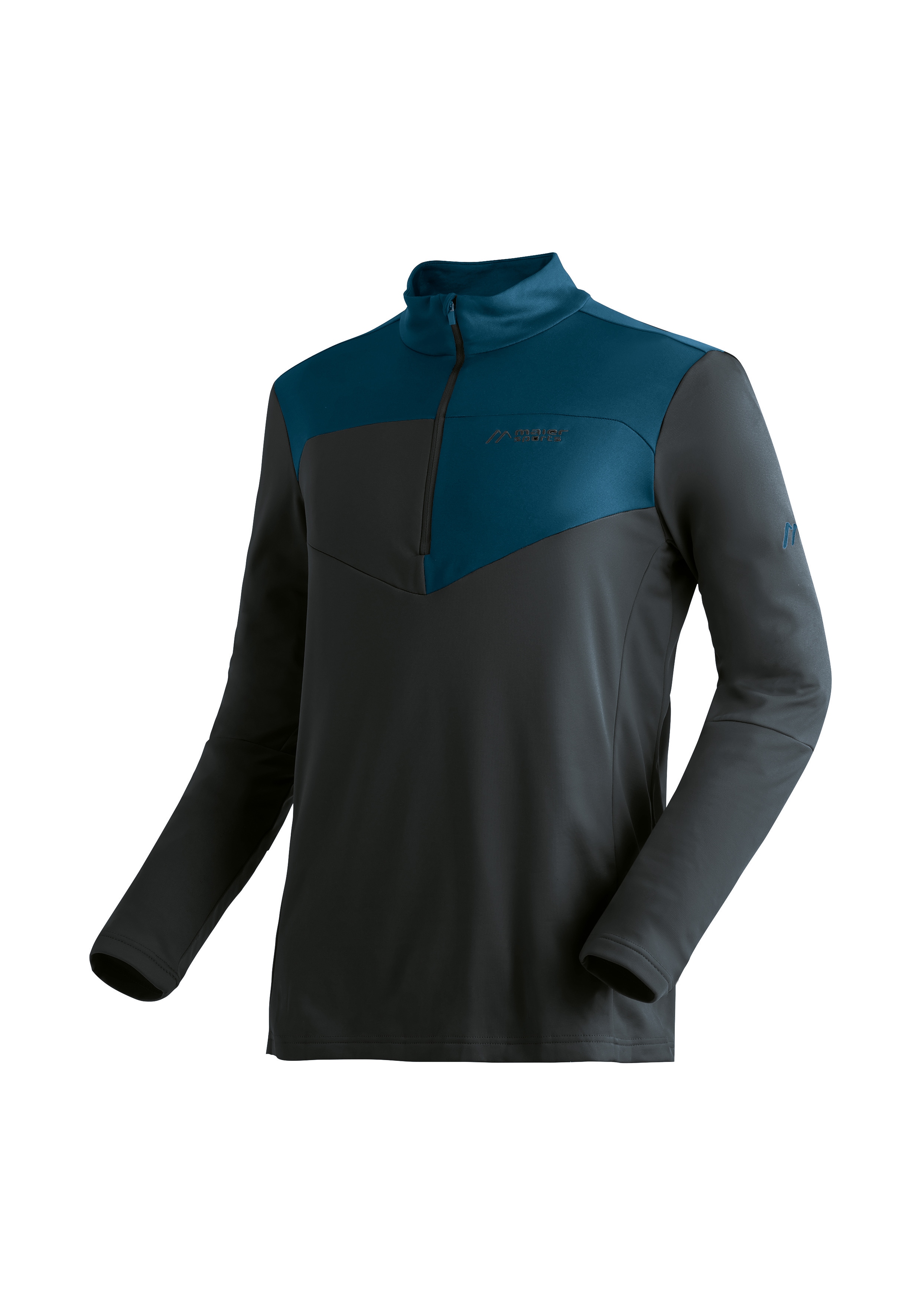 Maier Sports Rollkragenpullover "Felian" Herren Midlayer, pflegeleichtes Half-Zip Fleece, Regular Fit