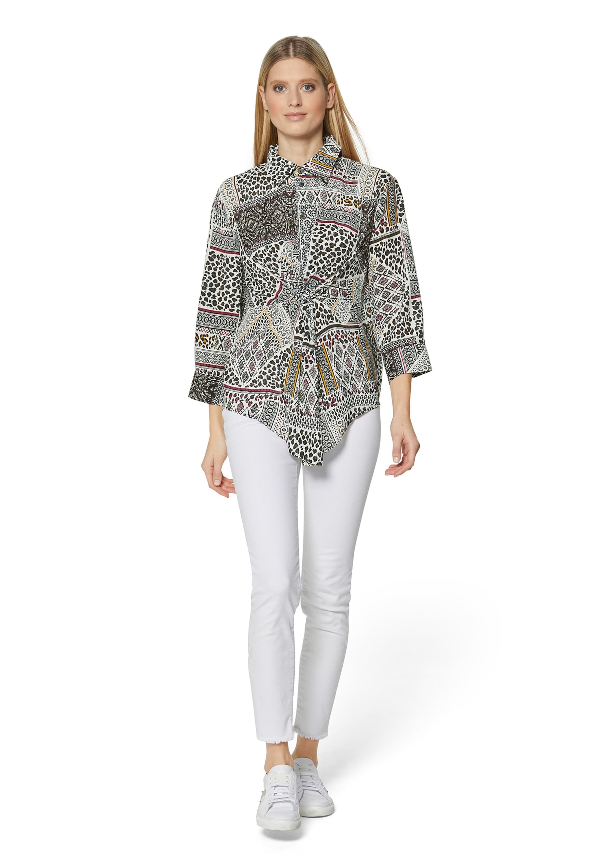 Thumbnail - MADELEINE Hemdbluse "Bluse Bedruckte Bluse mit Knoten-Effekt und 3/4-Ärmeln"