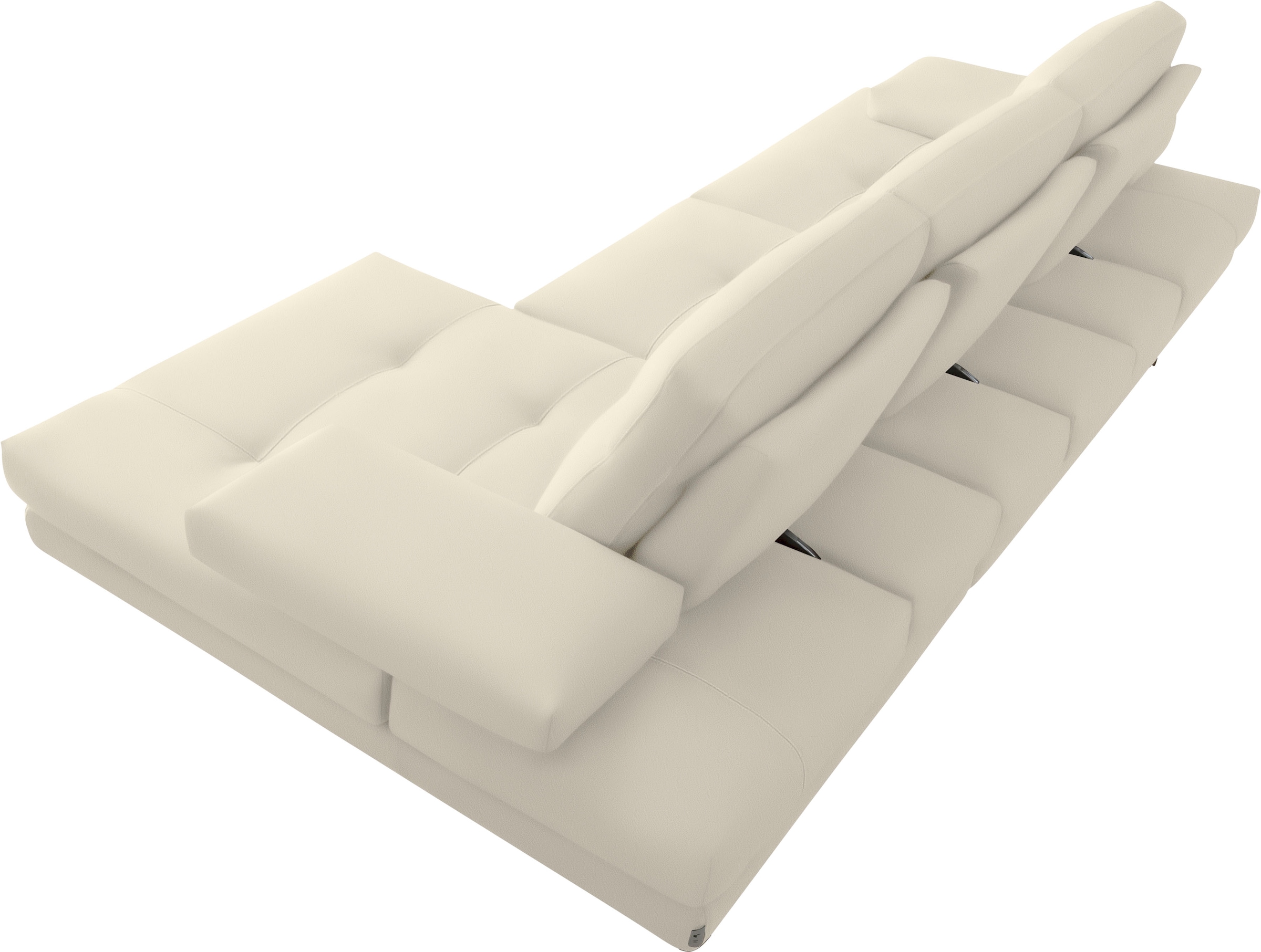 CALIA ITALIA Ecksofa »Toby Wing, L-Form, Designsofa mit sensationellem Sitzkomfort«, inklusive Sitztiefenverstellung, Füße in chrom glänzend