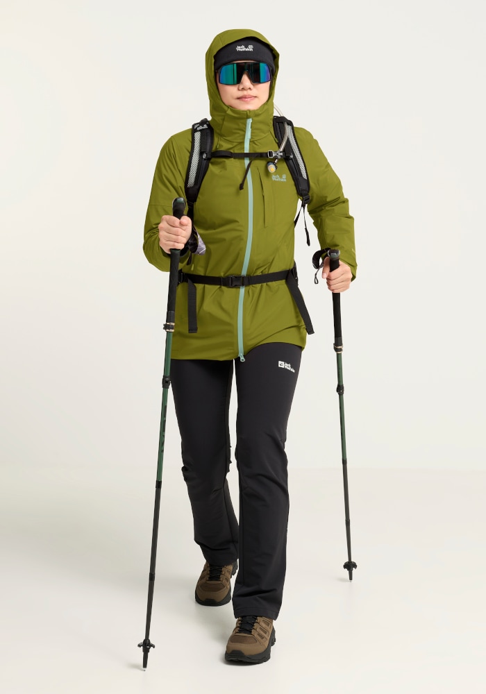 Jack Wolfskin 3-in-1-Funktionsjacke »HUNBERG 2 3IN1 JKT W« mit Kapuze 3-in-1 Jacke, wasserdicht, winddicht und atmungsaktiv